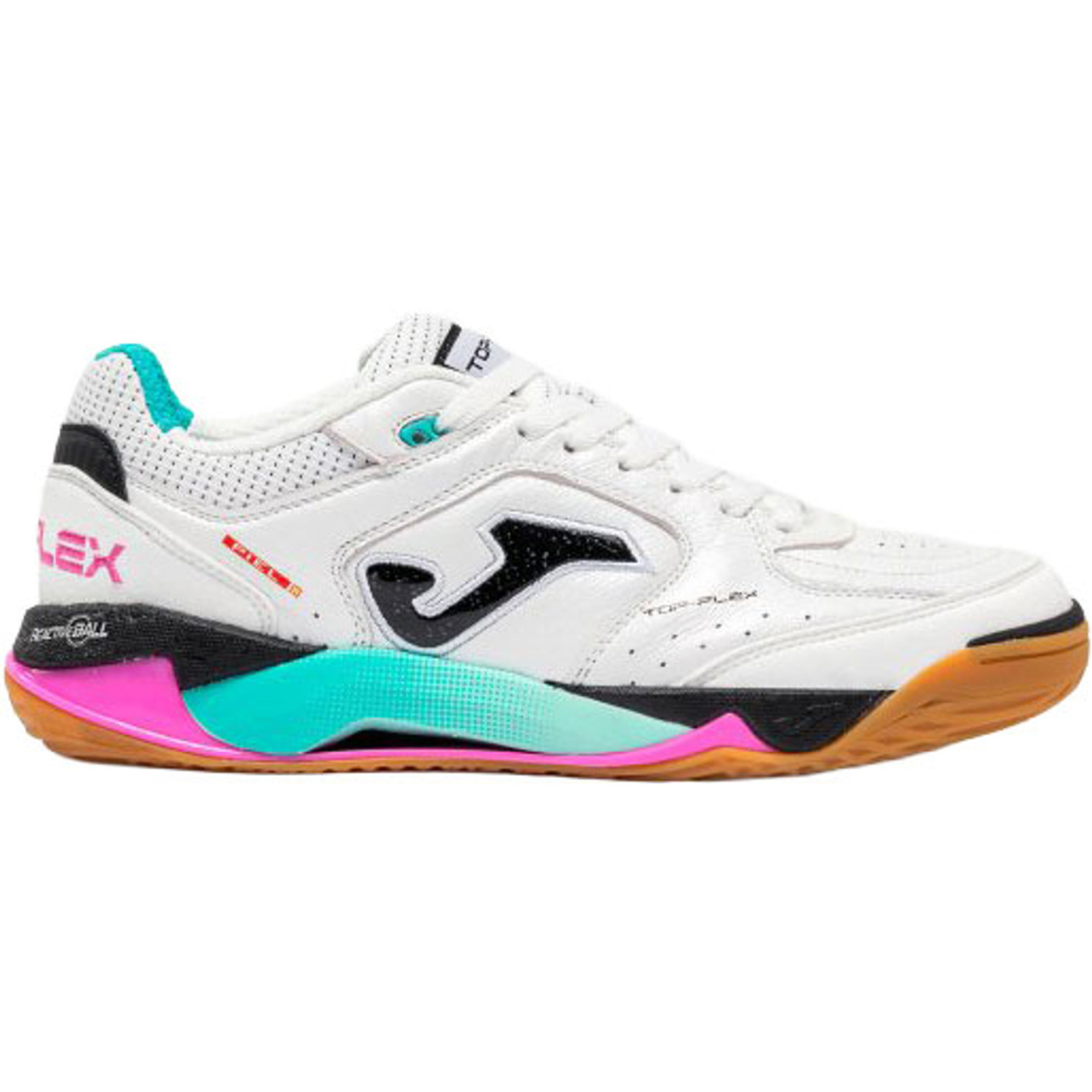 Joma Top Flex Plus Zaalvoetbalschoenen (IN) Wit Zwart Turquoise
