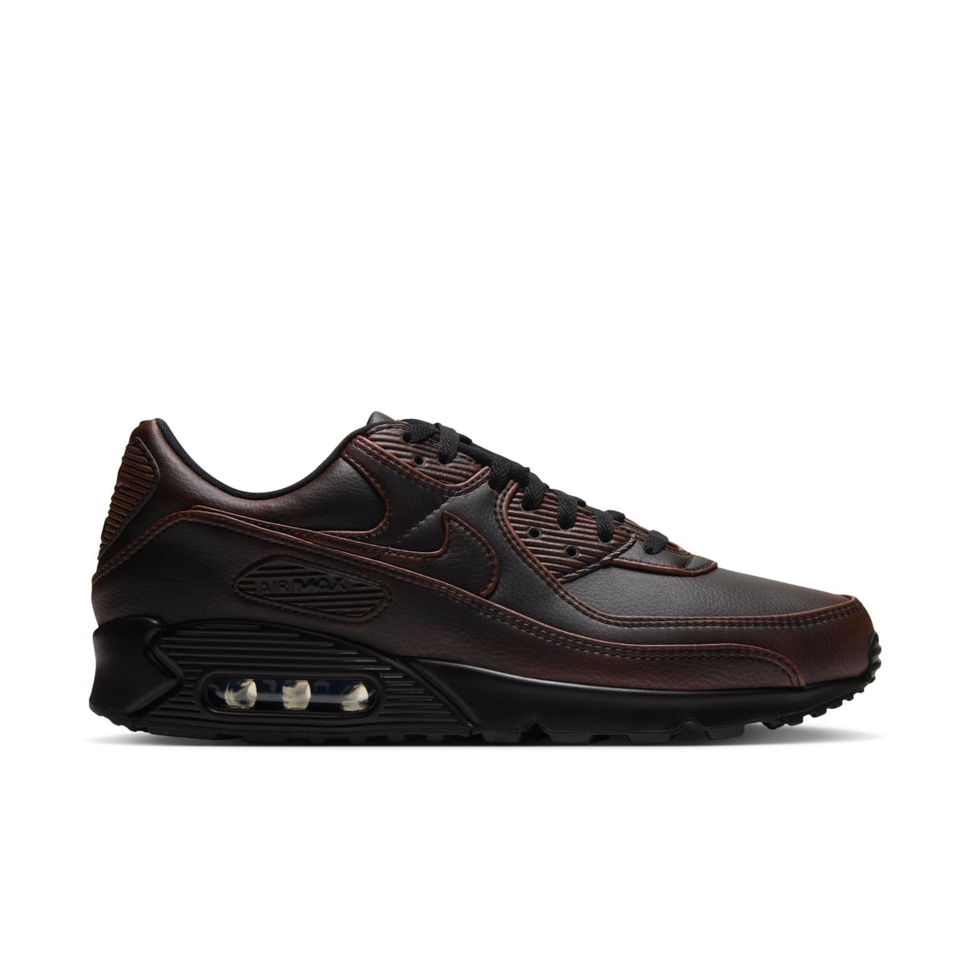 Nike Air Max 90 Premium Baskets Noir Noir Cinnamon