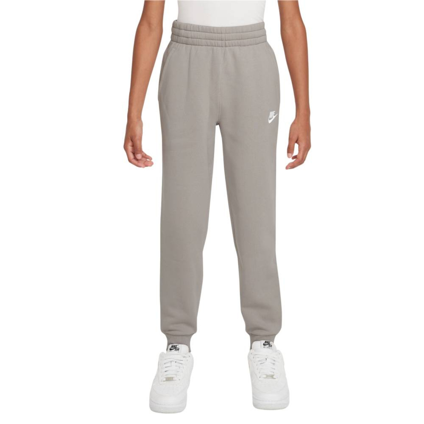 Pantalon de survêtement en polaire Nike Sportswear Club pour Enfants, beige clair, blanc