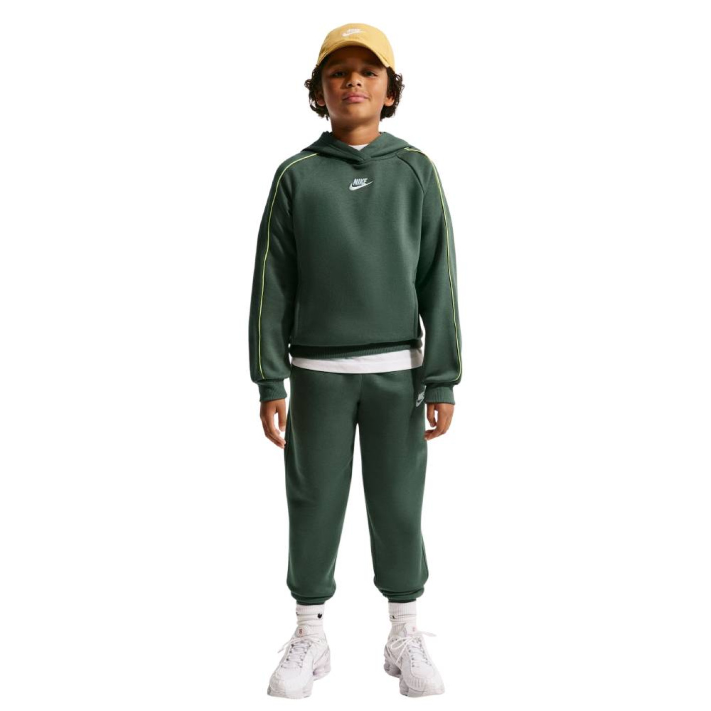 Survêtement polaire à capuche Nike Club pour Enfants, camouflage, vert, vert, blanc