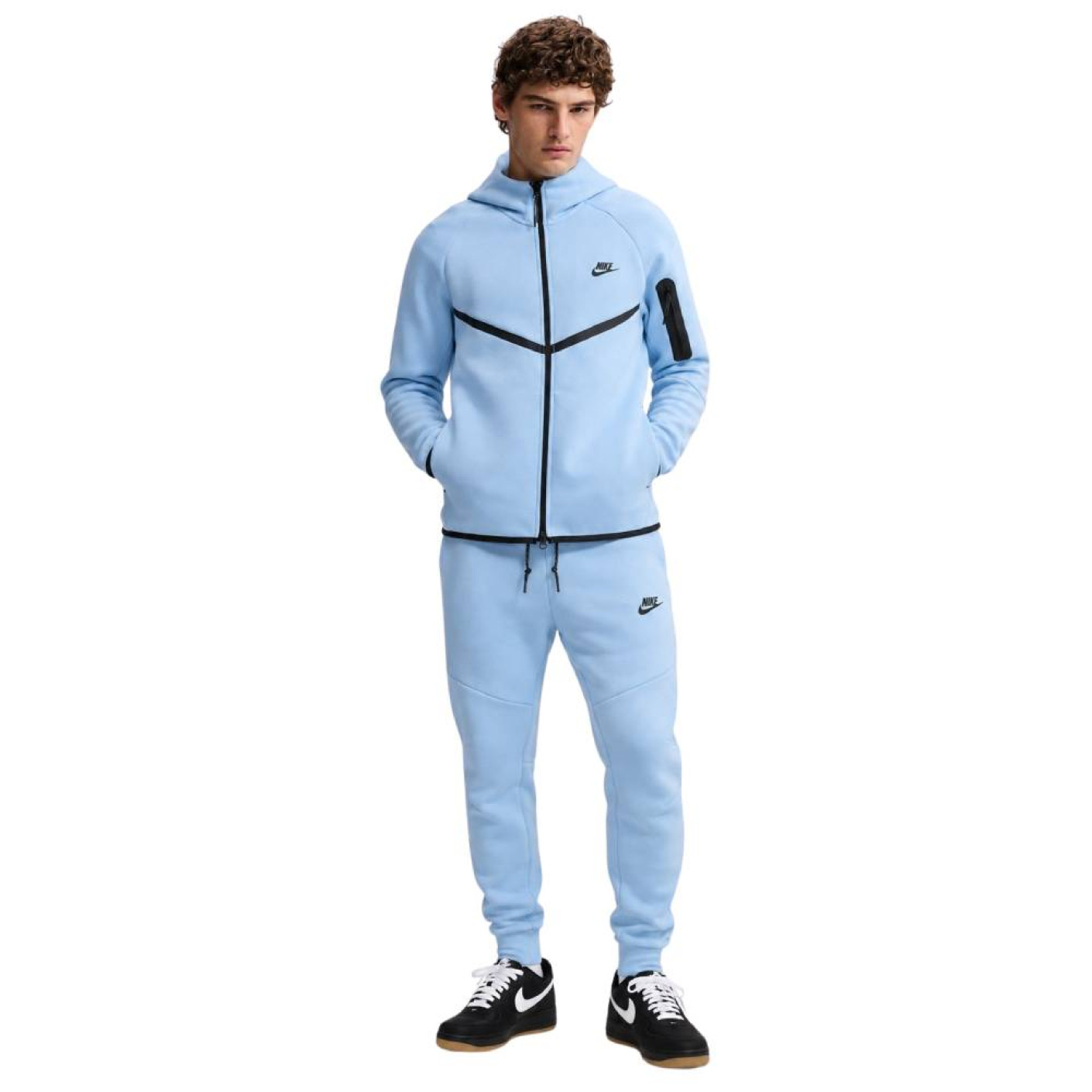 Survêtement de sport Nike Tech Fleece bleu clair noir