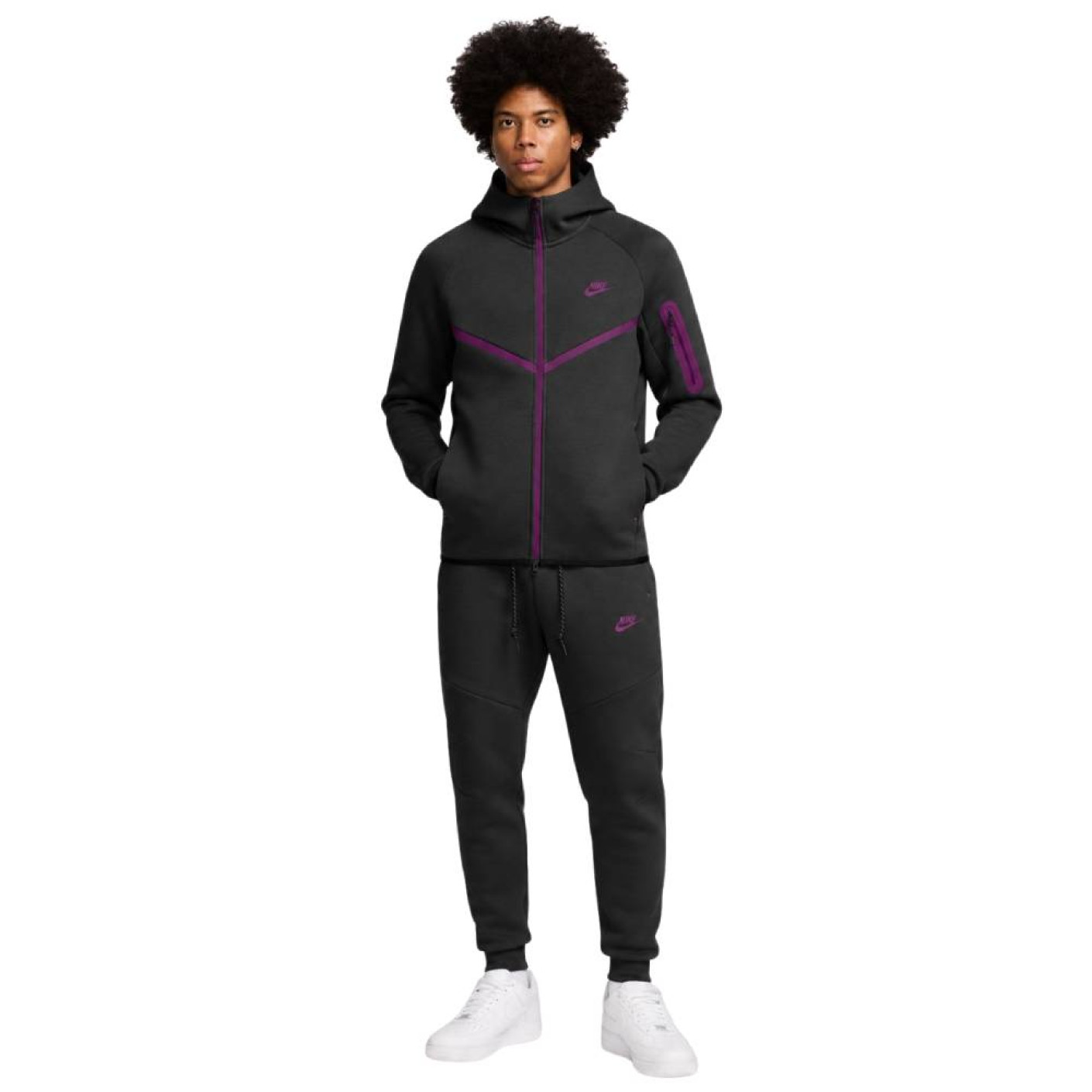 Survêtement de sport Nike Tech Fleece noir violet