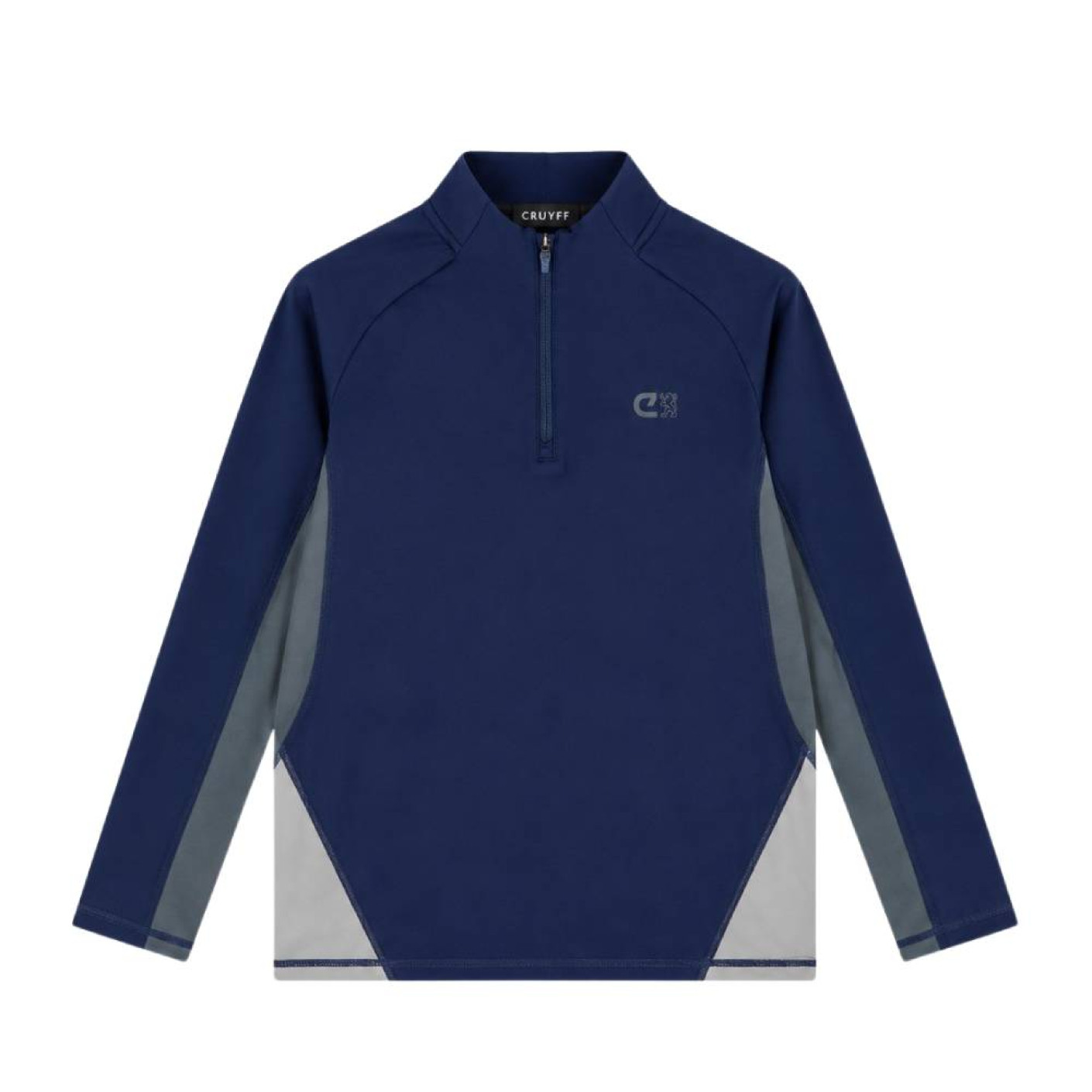 Cruyff Linea Trainingstrui 1/4 Zip Kids Donkerblauw Donkergrijs
