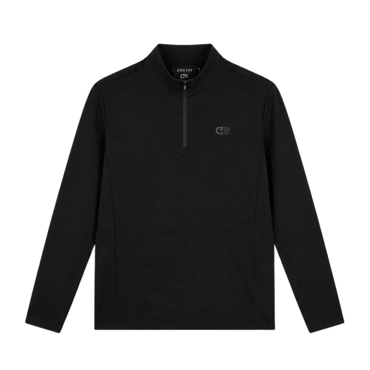 Cruyff Reflect Running Trainingstrui 1/4 Zip Zwart Zilver