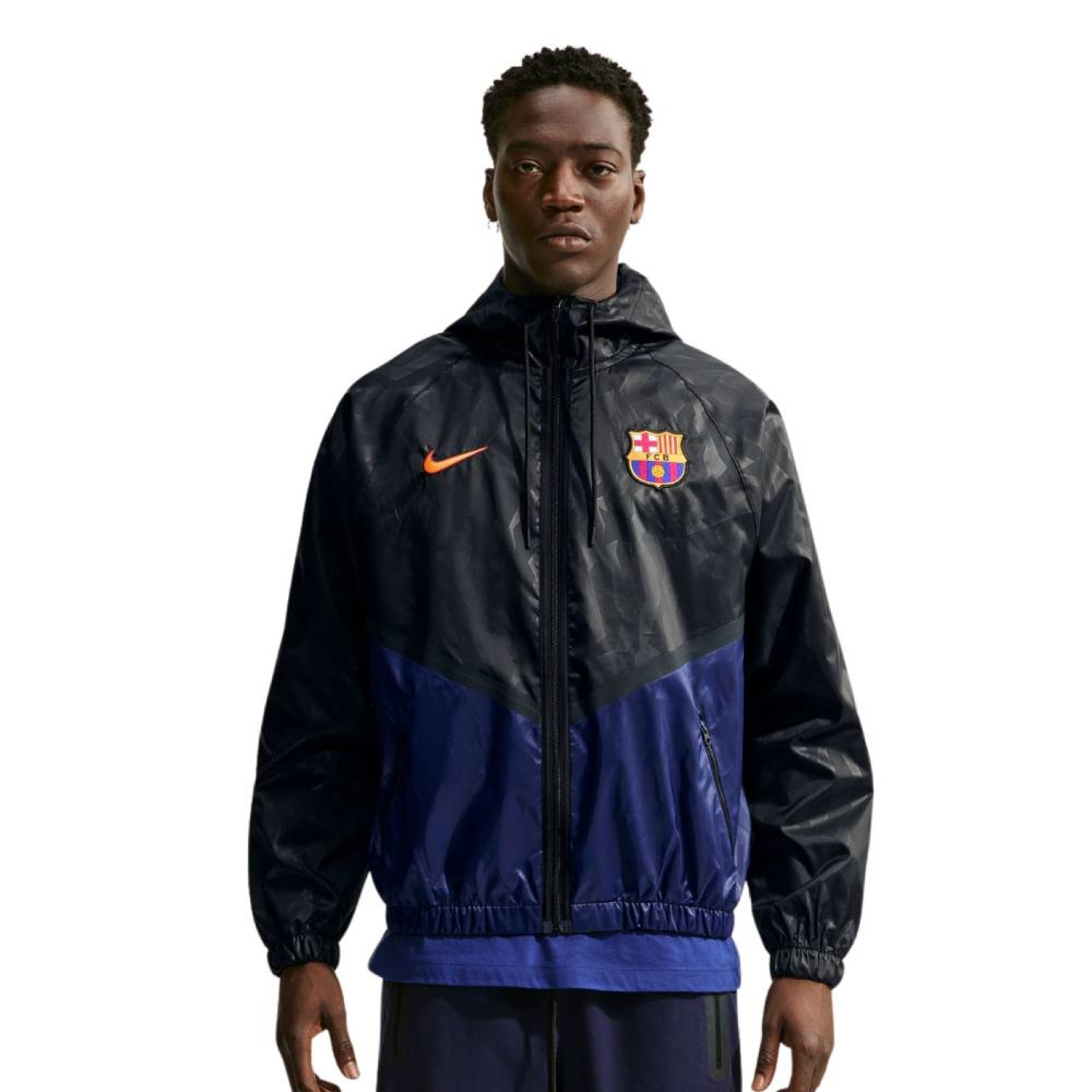 Veste d'entraînement Nike FC Barcelona Anthem 2026-2027 noir bleu foncé jaune doré