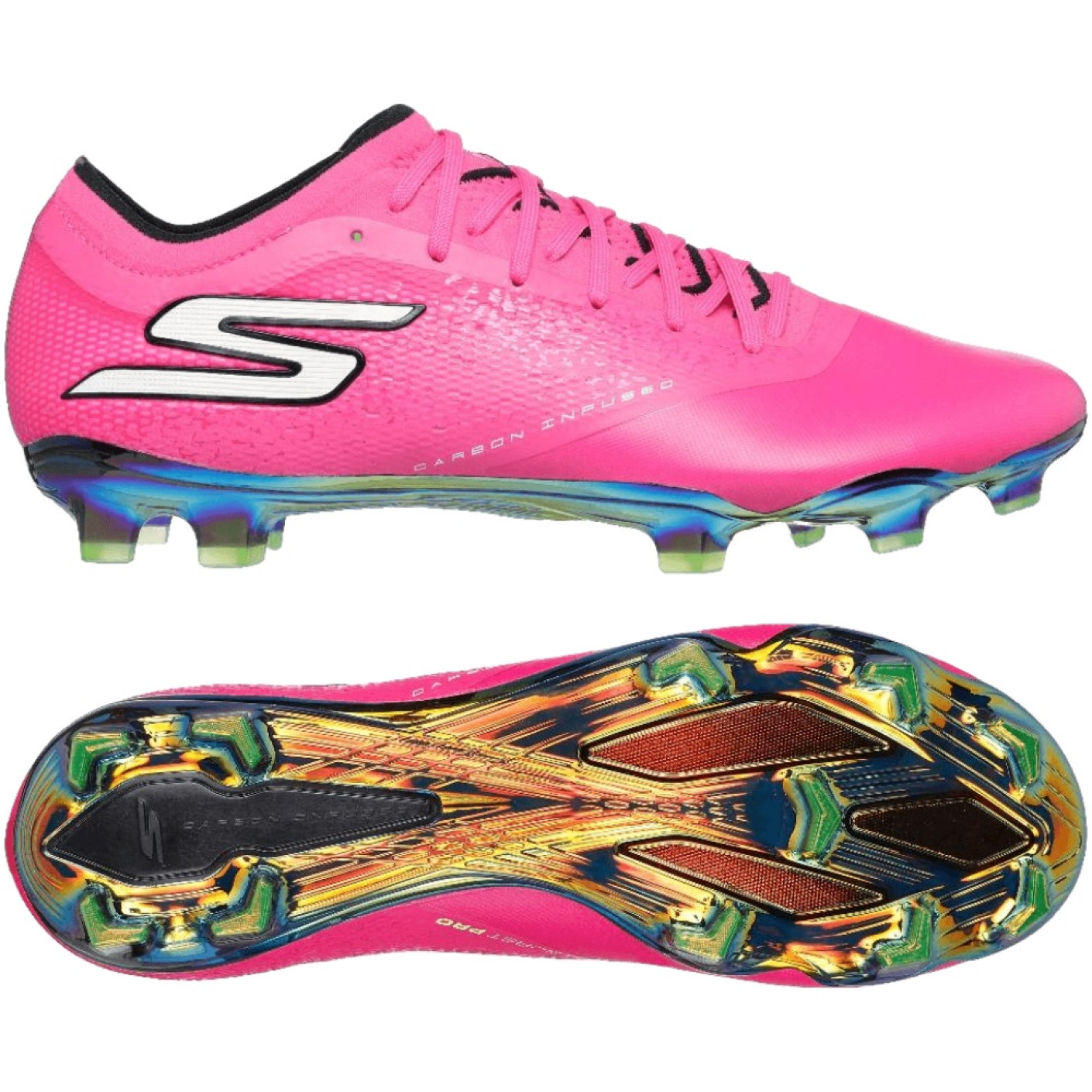 Skechers Razor 1.5 Elite Gras Voetbalschoenen (FG) Roze Zwart