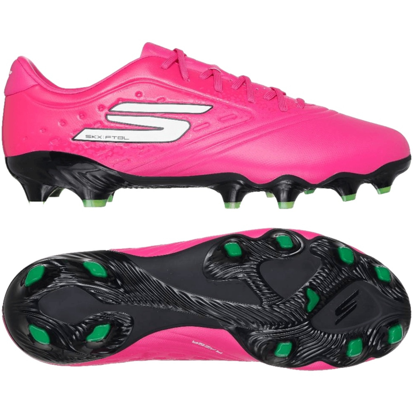 Skechers Razor 1.5 Academy Gras Voetbalschoenen (FG) Roze Zwart