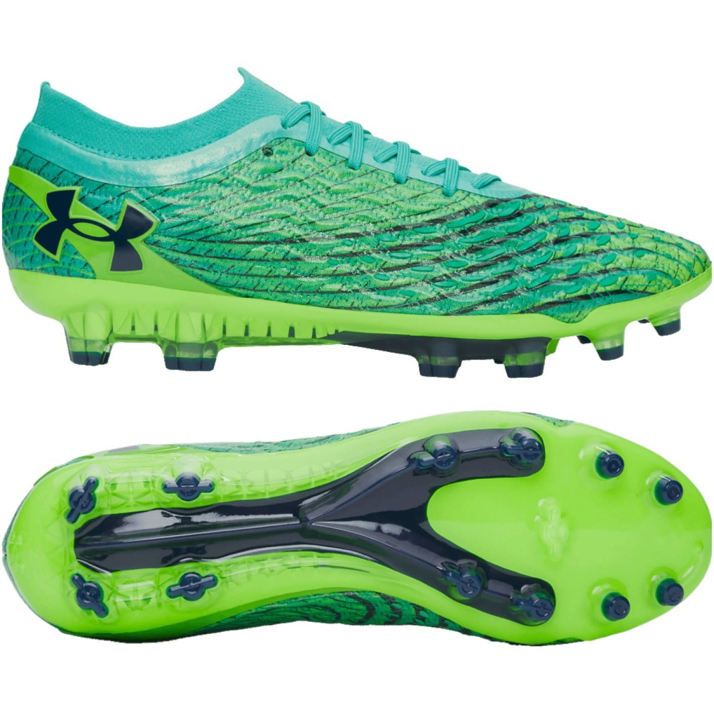 Under Armour Magnetico Elite 5 Gazon Naturel Chaussures de Foot (FG) Vert