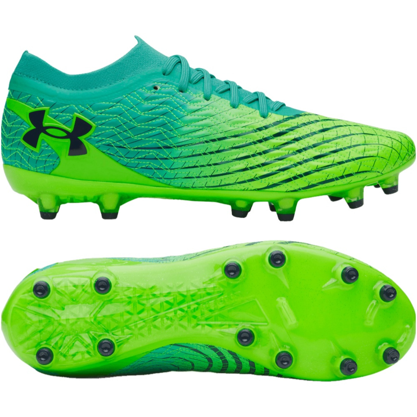 Under Armour Magnetico Pro 5 Gazon Naturel Chaussures de Foot (FG) Vert