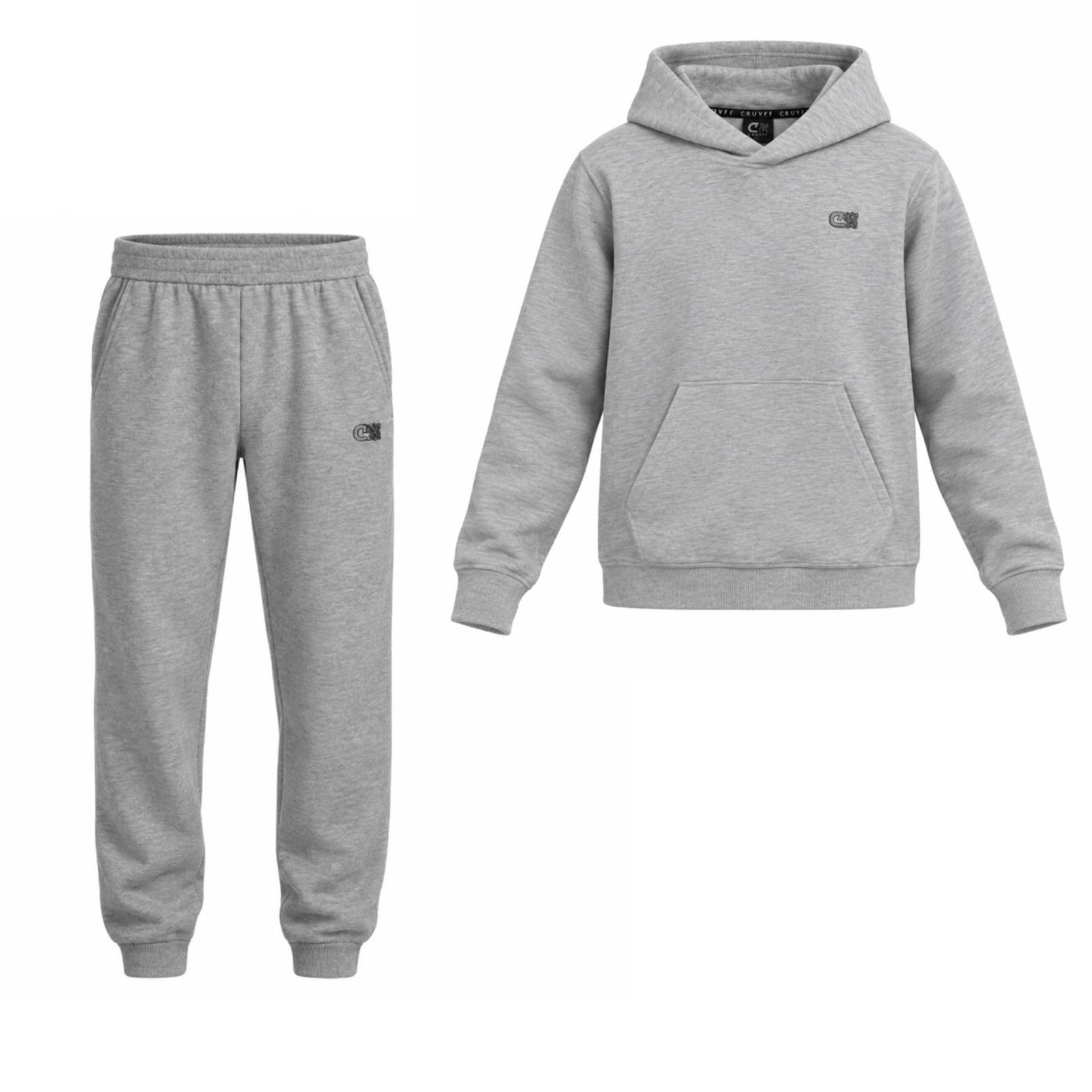 Cruyff Force Trainingspak Hooded Kids Grijs