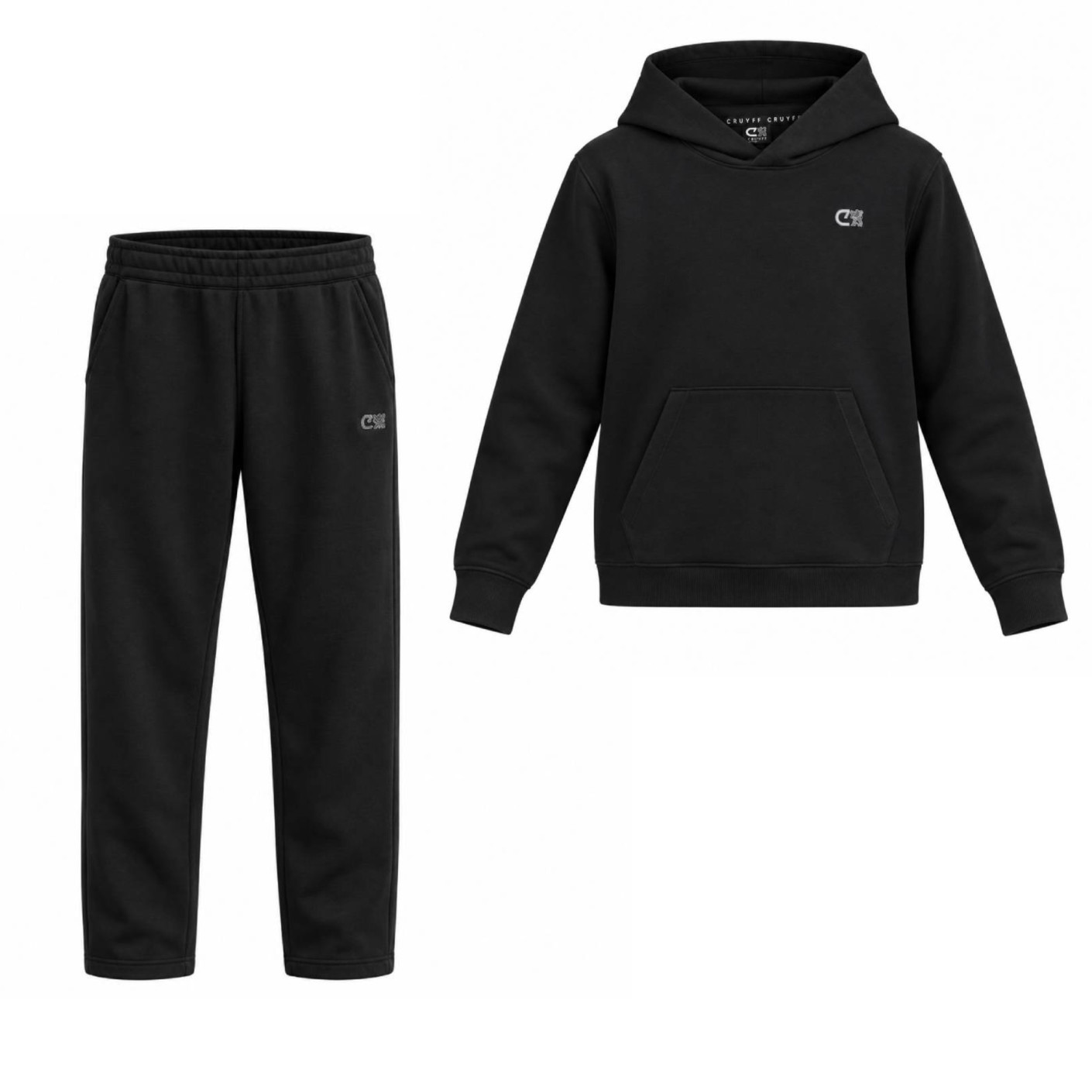 Cruyff Force Trainingspak Hooded Kids Zwart