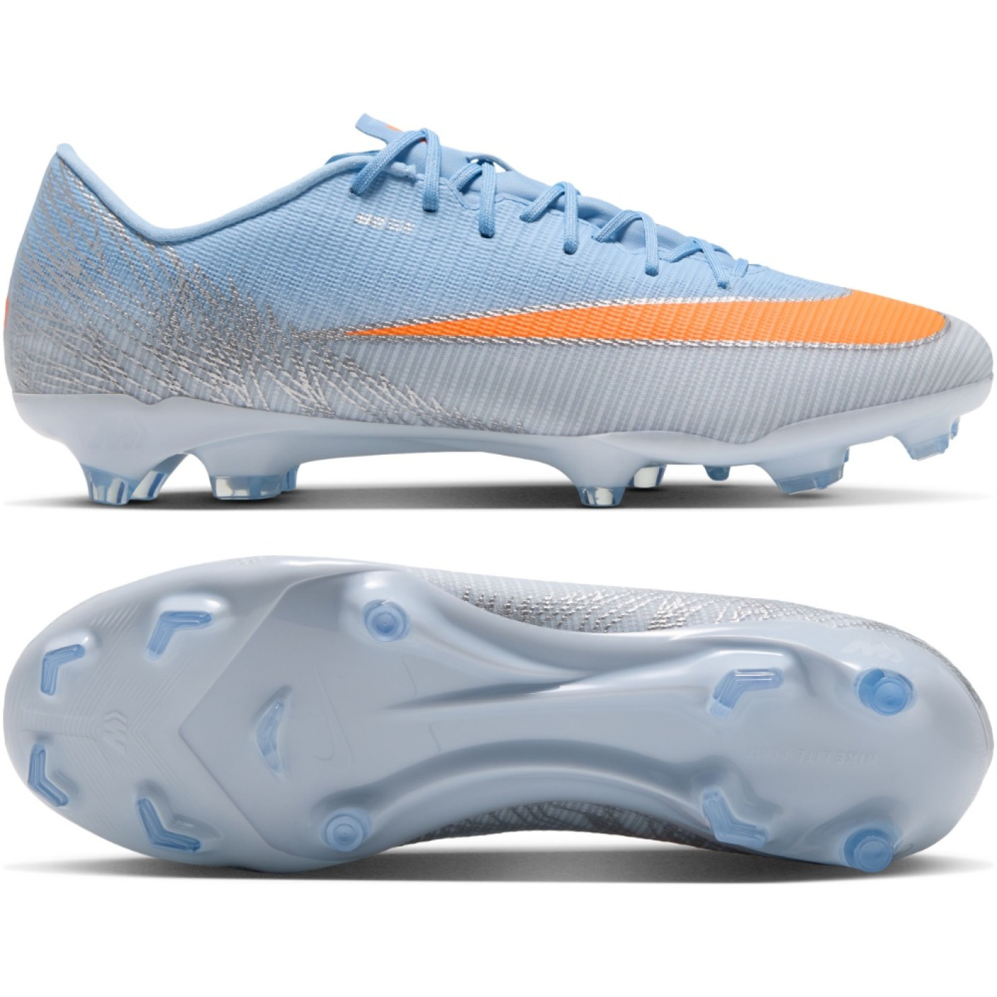 Nike Mercurial Vapor 17 Academy Gras / Kunstgras Voetbalschoenen (MG) Lichtblauw Oranje Zilvergrijs
