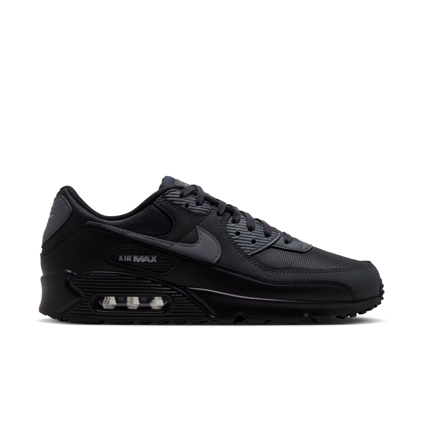 Nike Air Max 90 Premium Baskets Noir Gris Foncé Gris