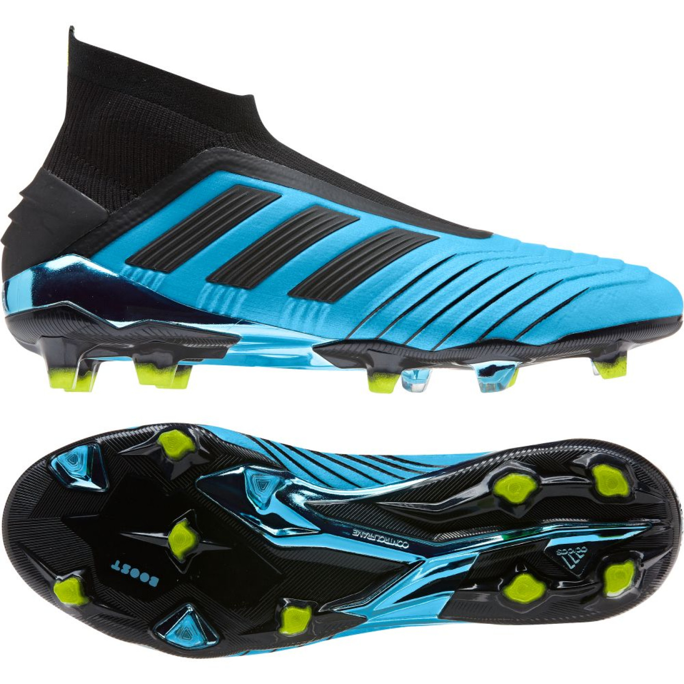 adidas PREDATOR 19+ Gras Voetbalschoenen (FG) Blauw Zwart