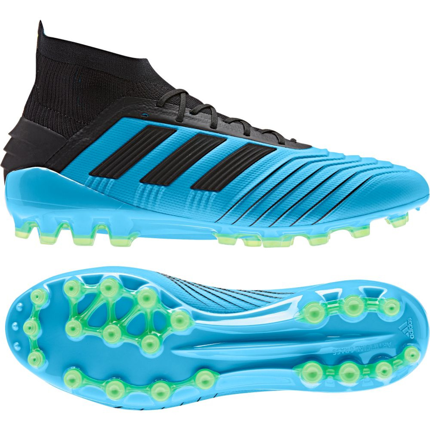 adidas PREDATOR 19.1 AG Kunstgras Voetbalschoenen Blauw Zwart