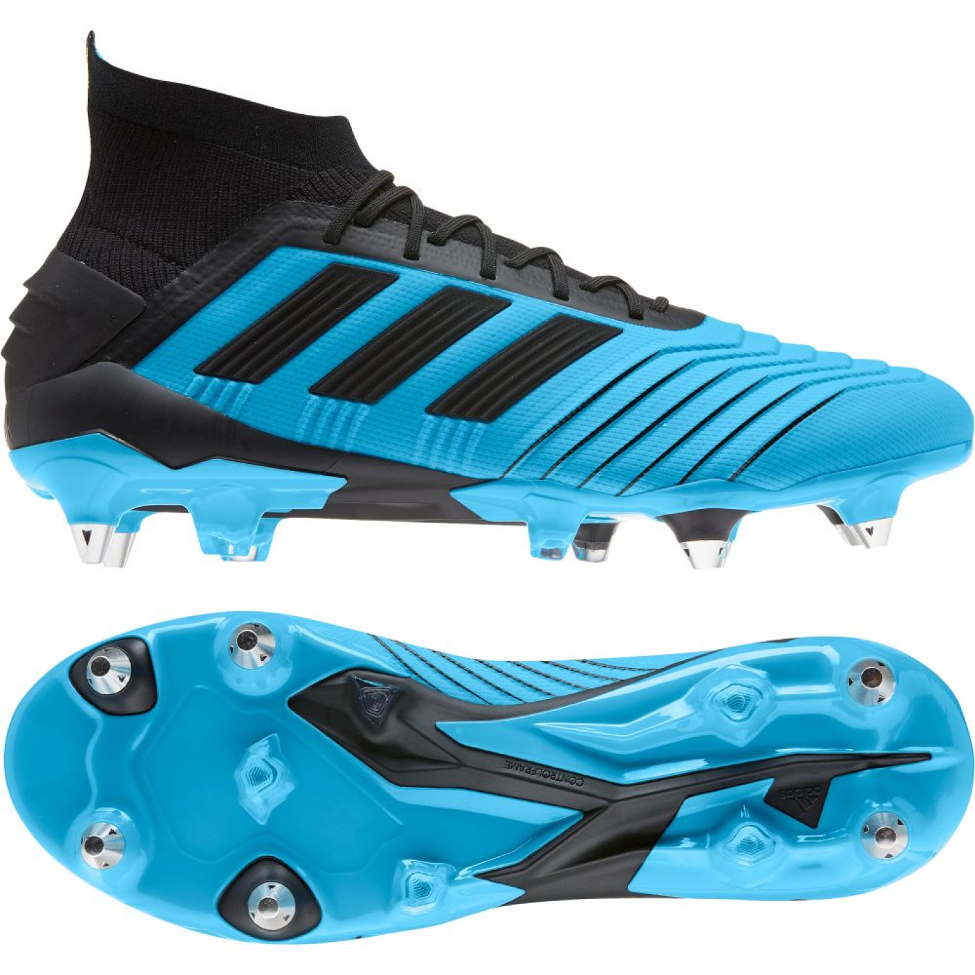 adidas PREDATOR 19.1 Ijzeren Nop Voetbalschoenen (SG) Blauw Zwart