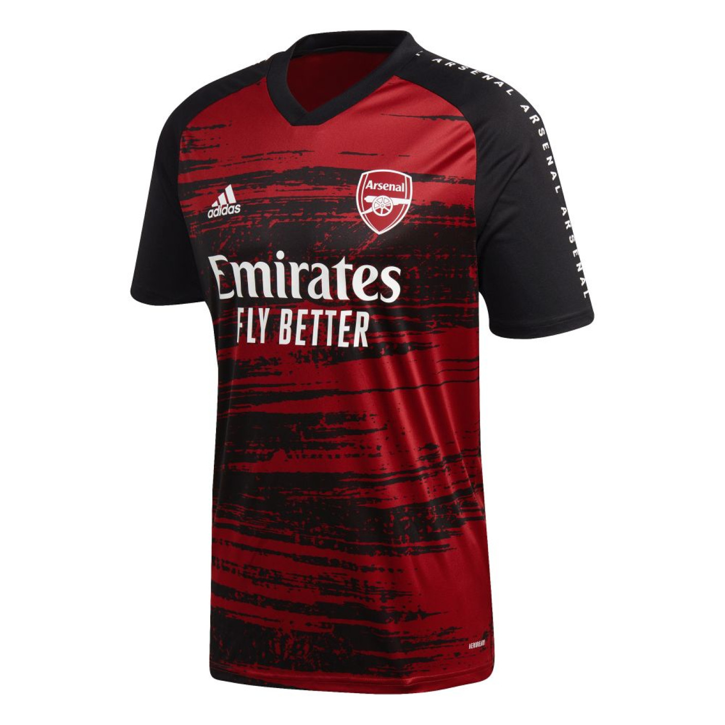 adidas Arsenal Pre Match Maillot d Entrainement 2020 2021 Rouge Noir Voetbalshop.be
