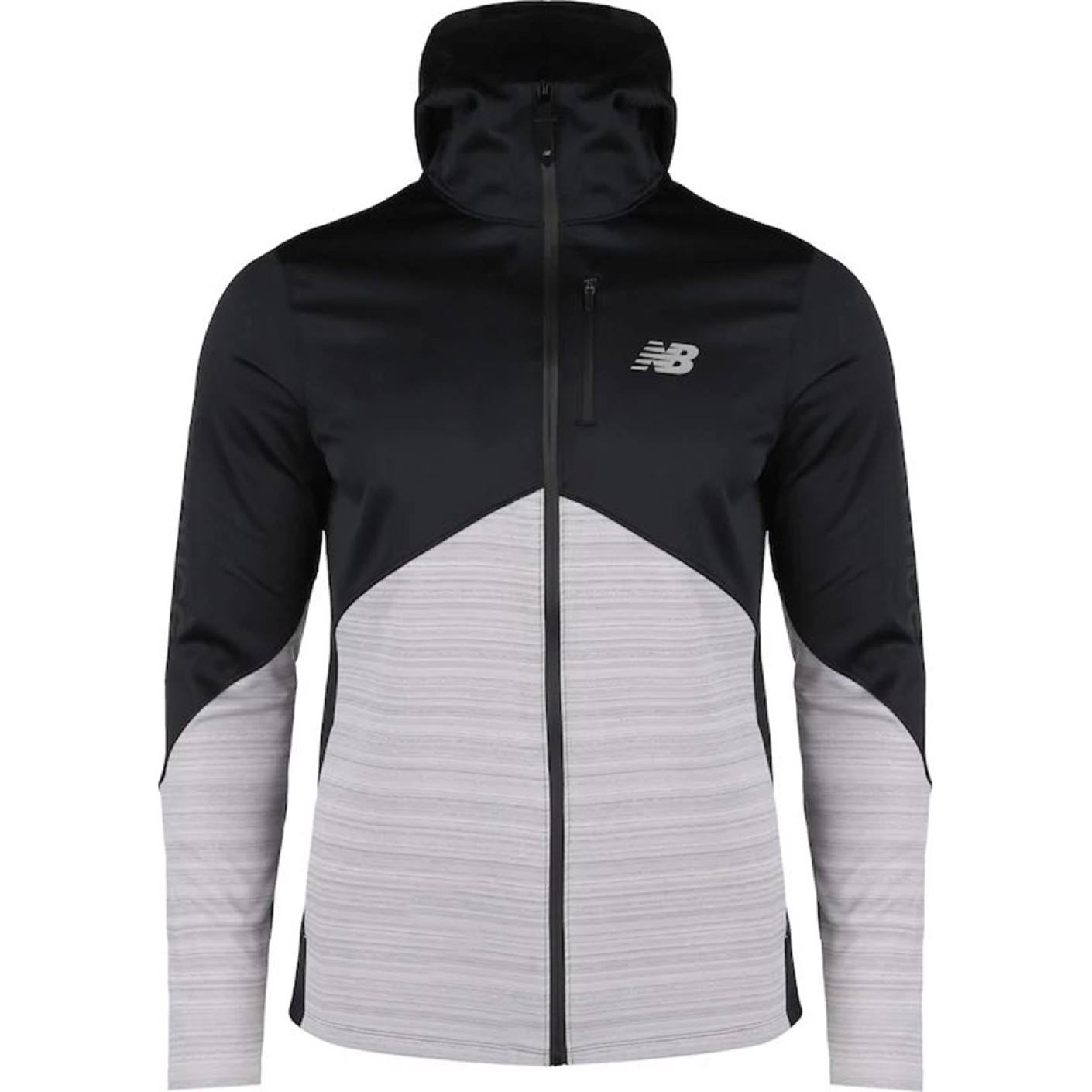 New Balance Vector Training Hoodie FZ Lichtgrijs Zwart