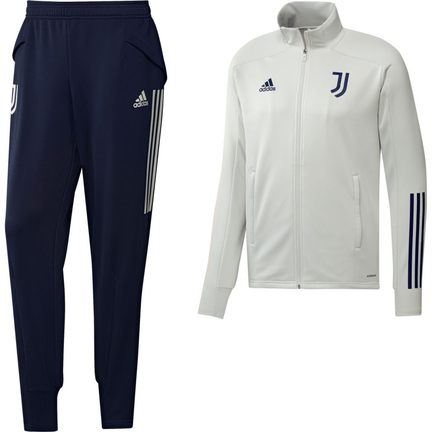 adidas Juventus Trainingspak 2020-2021 Lichtgrijs Donkerblauw