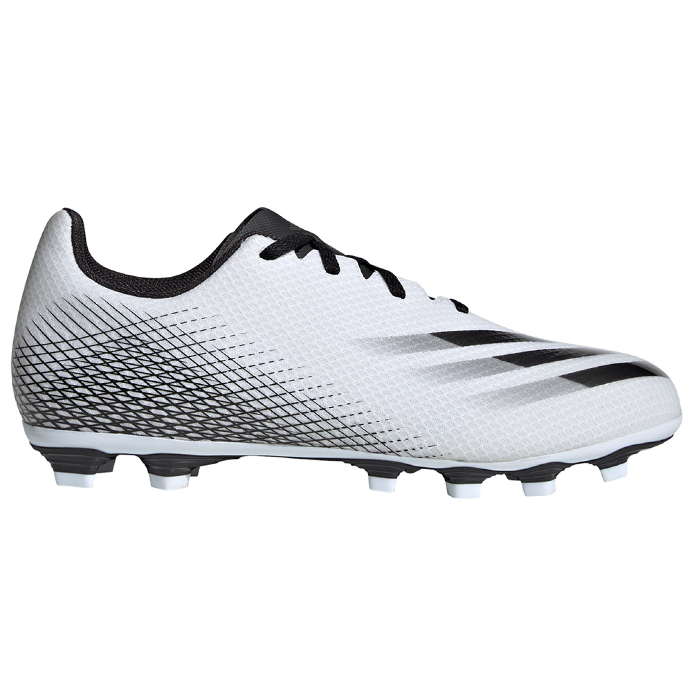 adidas X GHOSTED.4 Gras/Kunstgras Voetbalschoenen (FxG) Wit Zwart Zilver