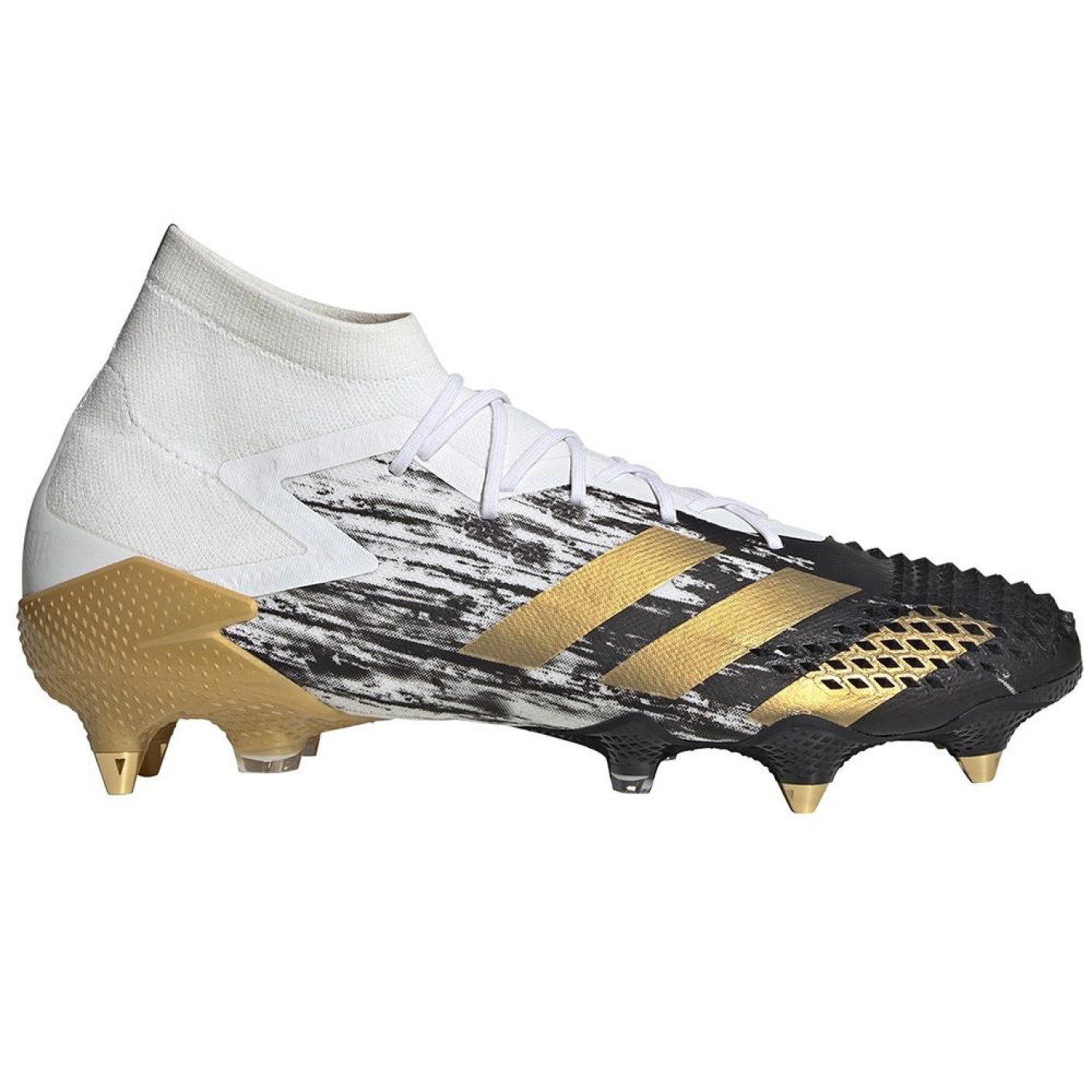 adidas PREDATOR MUTATOR 20.1 Ijzeren Nop Voetbalschoenen (SG) Wit Goud Zwart