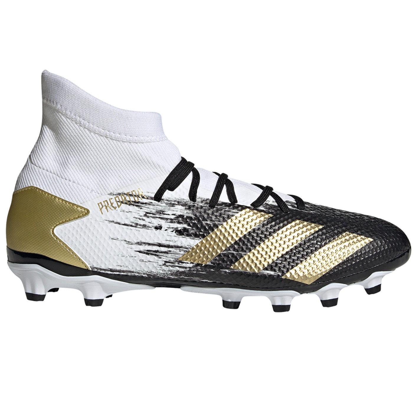 adidas PREDATOR 20.3 Gras / Kunstgras Voetbalschoenen (FxG) Wit Goud Zwart  - Voetbalshop.be