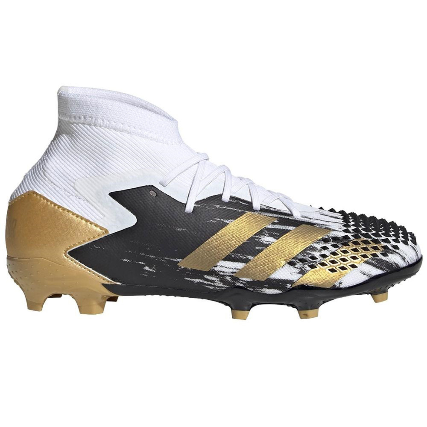 adidas PREDATOR MUTATOR 20.1 GRASS CHAUSSURES DE FOOTBALL (FG) Enfant Blanc Or Noir