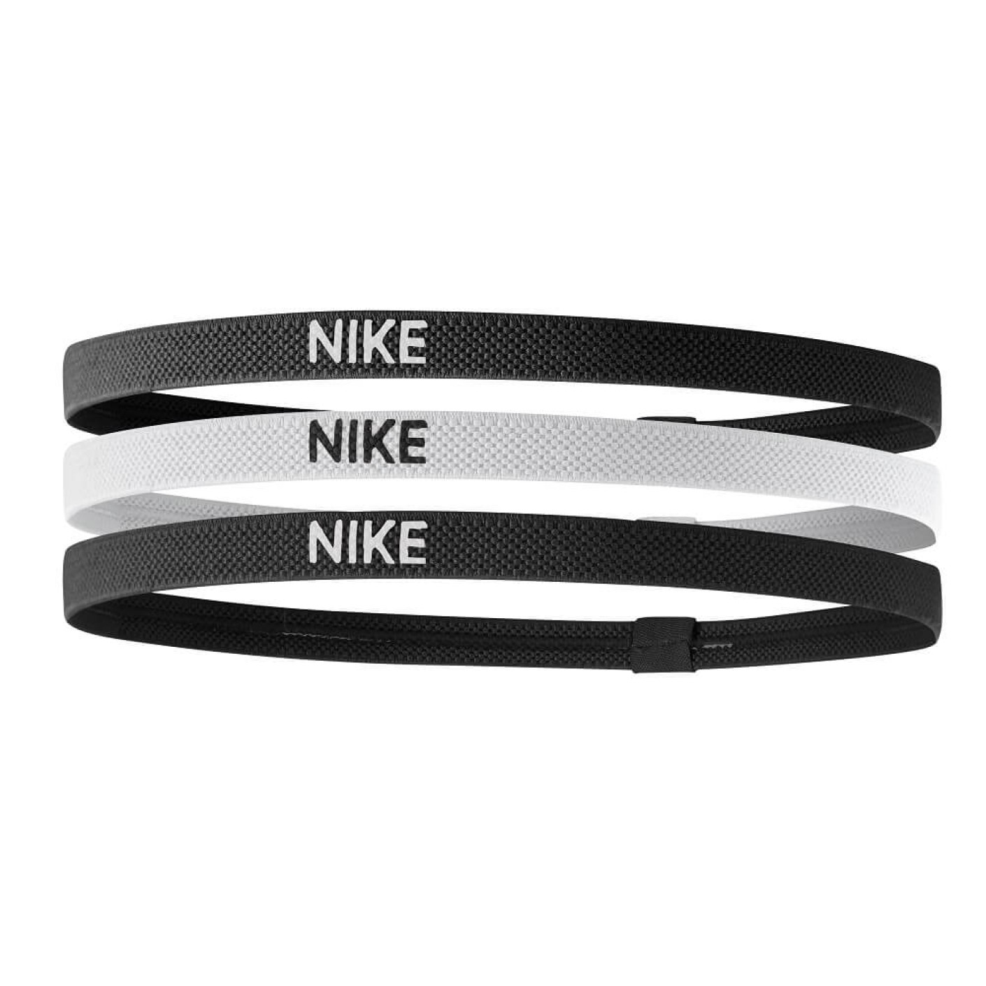 Nike Bandeaux de Cheveux Élastiques 3 Pièces Noir Blanc Noir