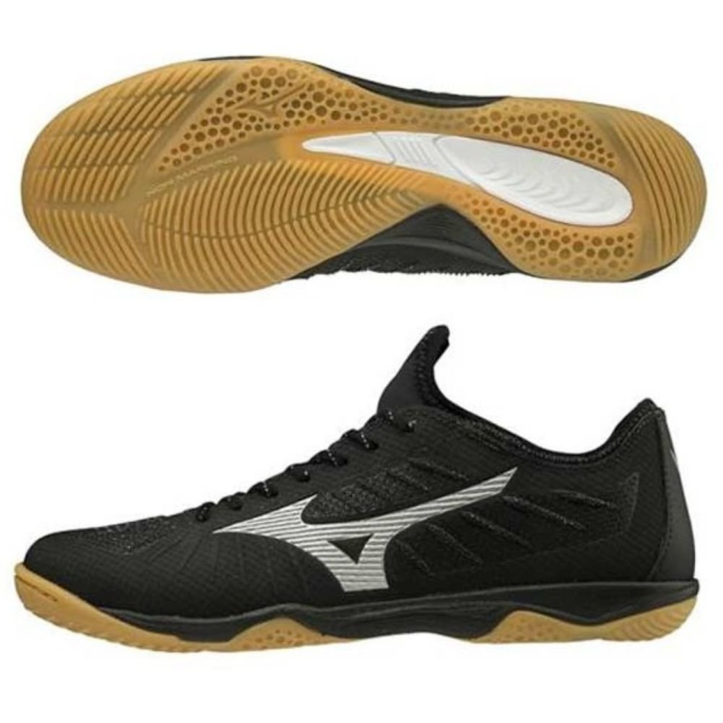 Mizuno REBULA SALA ELITE Indoor Zaalvoetbalschoenen Zwart Zilver