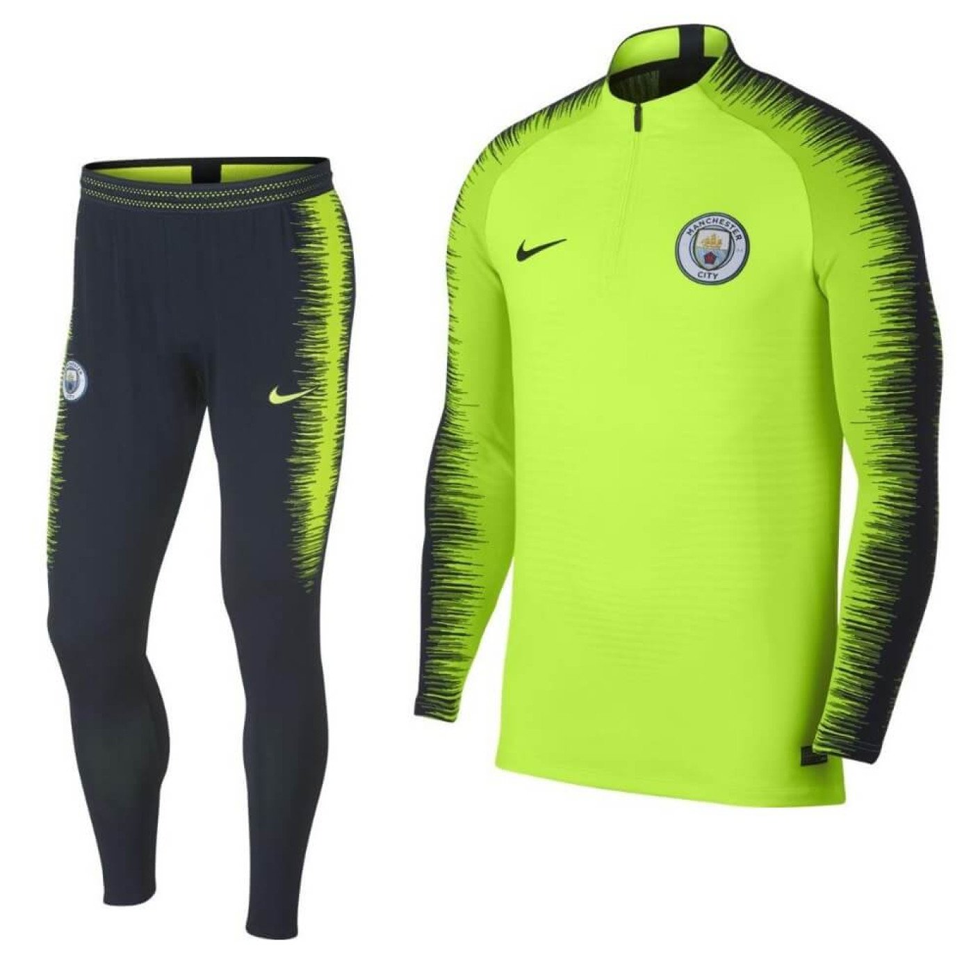 Nike Manchester City VaporKnit Strike Trainingspak 2018-2019 Geel Zwart