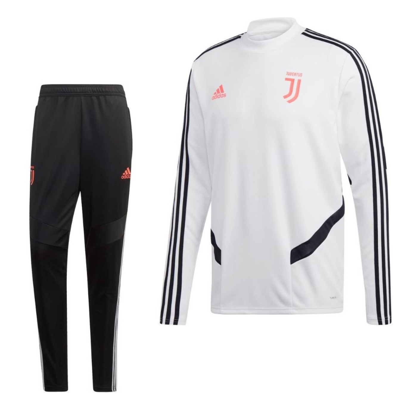 adidas Juventus Top Trainingspak 2019-2020 Wit Zwart Roze
