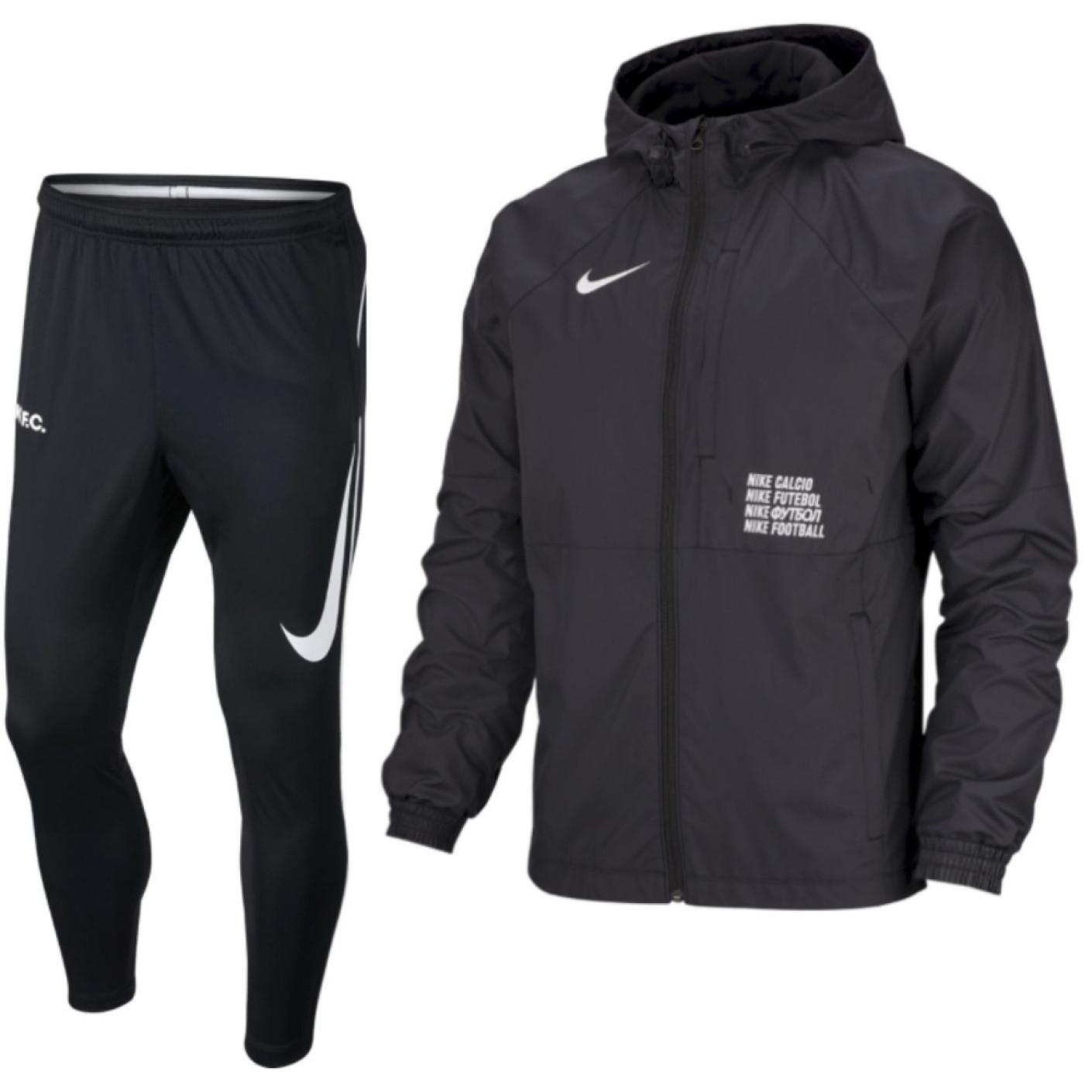Nike F.C. Lite Trainingspak Zwart Wit