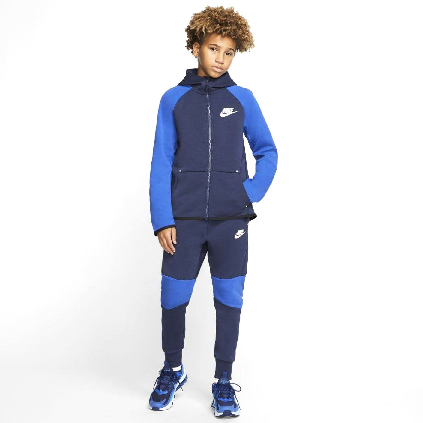 namens leeftijd Literatuur Nike NSW Tech Fleece Trainingspak Kids Donkerblauw Blauw - Voetbalshop.be
