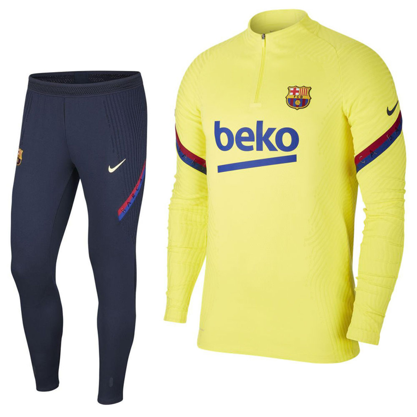 Nike FC Barcelona Nex Gen Trainingspak 2020-2021 Geel Blauw