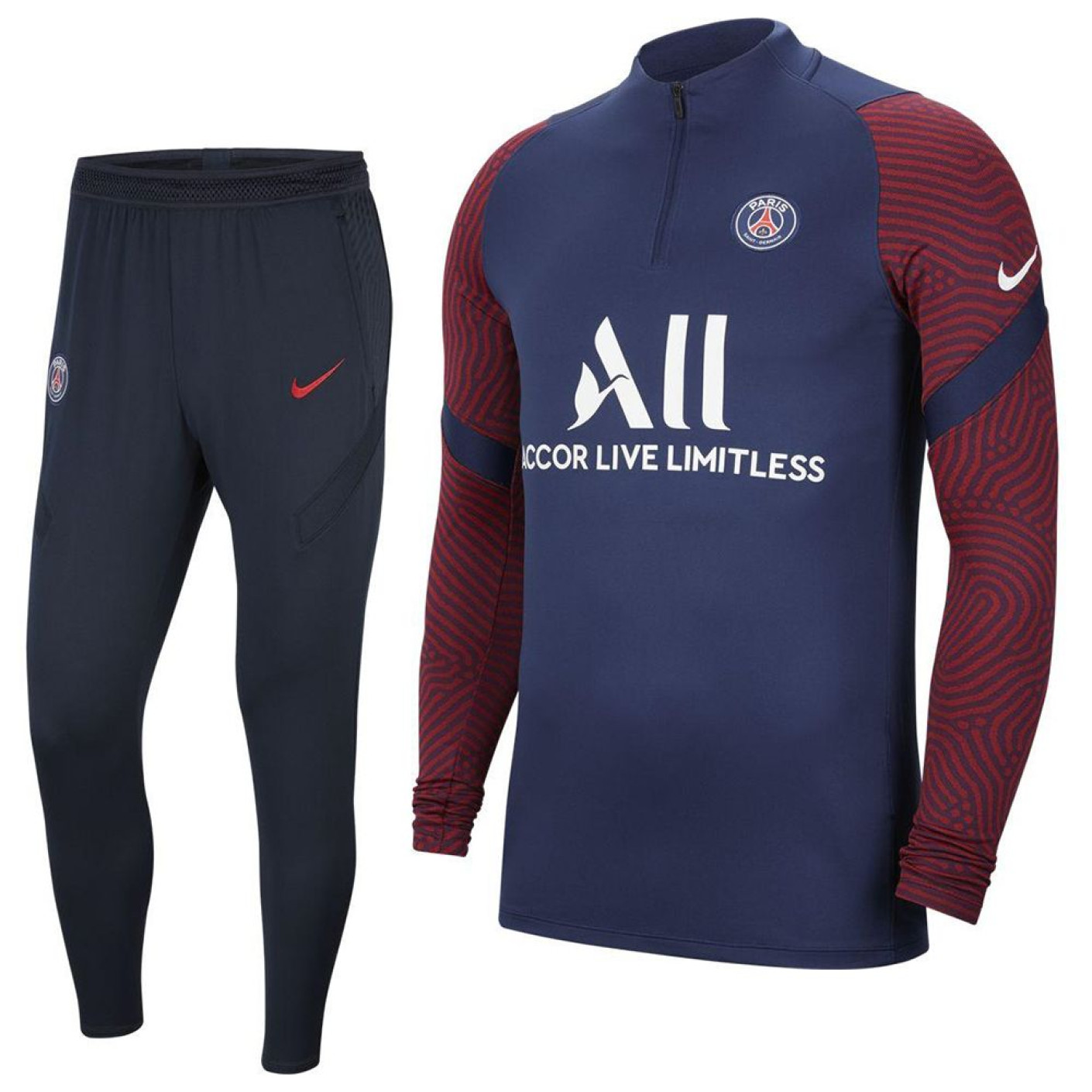 Nike Paris Saint Germain Strike Trainingspak 2020-2021 Donkerblauw