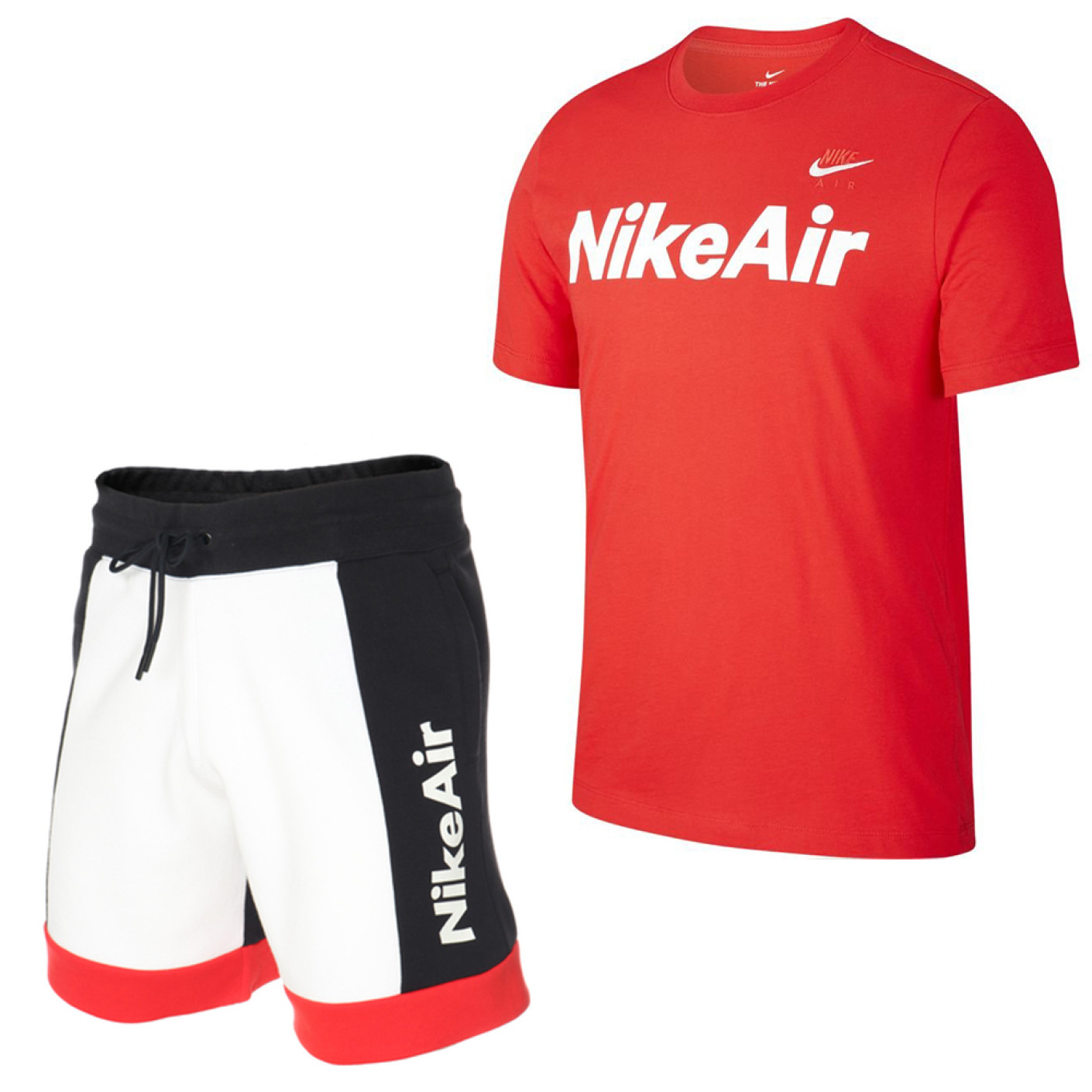 Nike AIR Fleece Trainingsset Zwart Rood