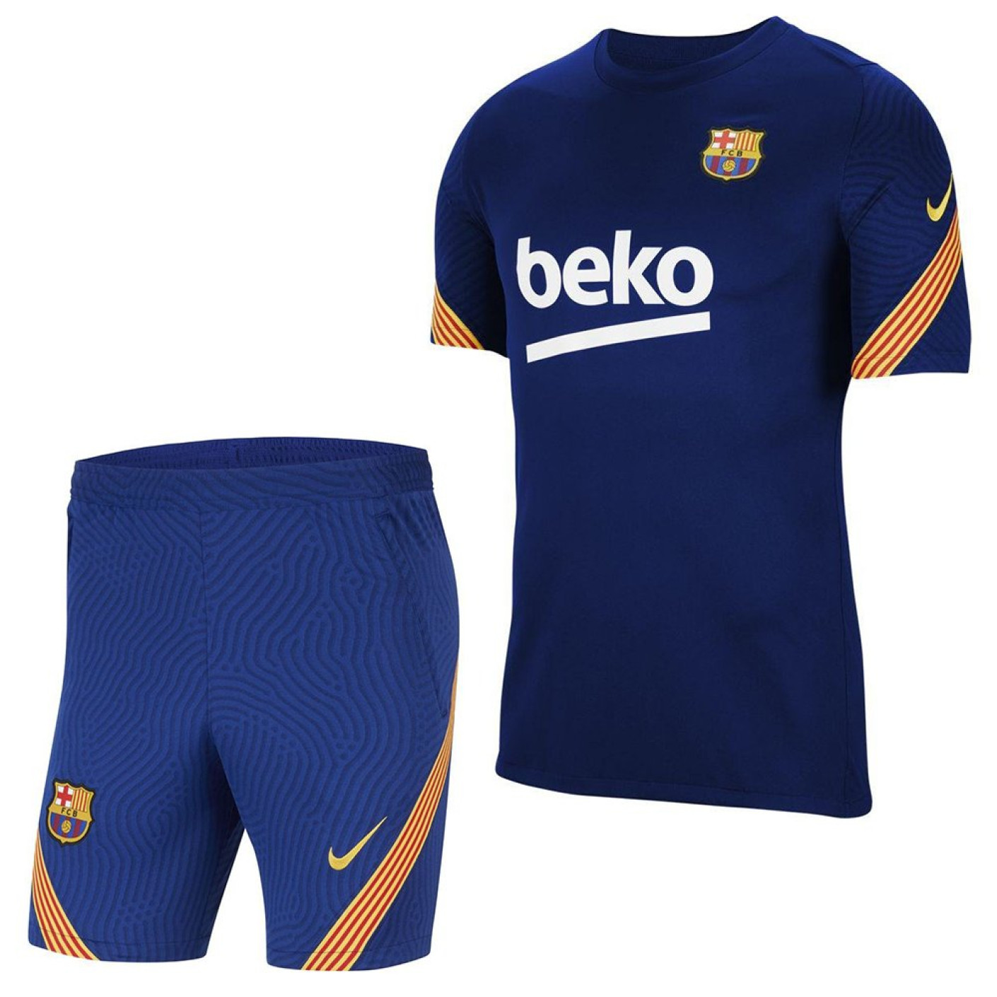 Nike FC Barcelona Trainingsset 2020-2021 Donkerblauw