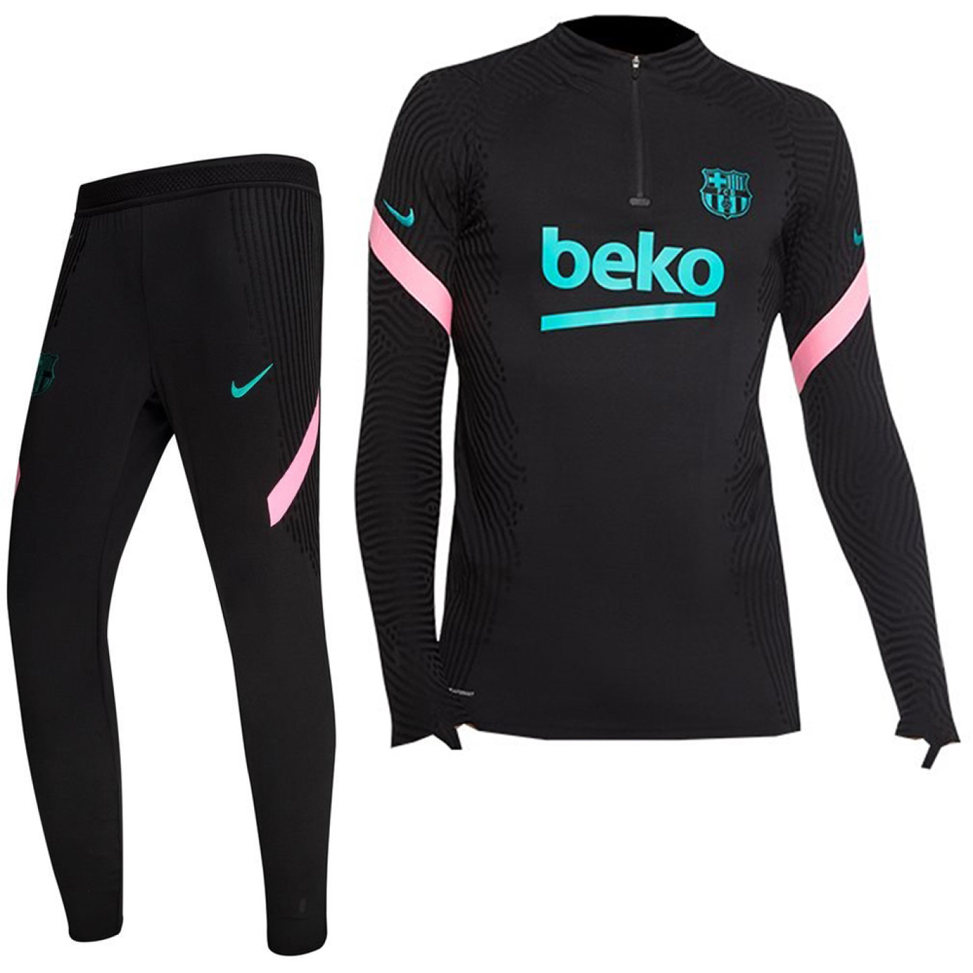 Nike FC Barcelona Strike VaporKnit Trainingspak CL 2020-2021 Zwart