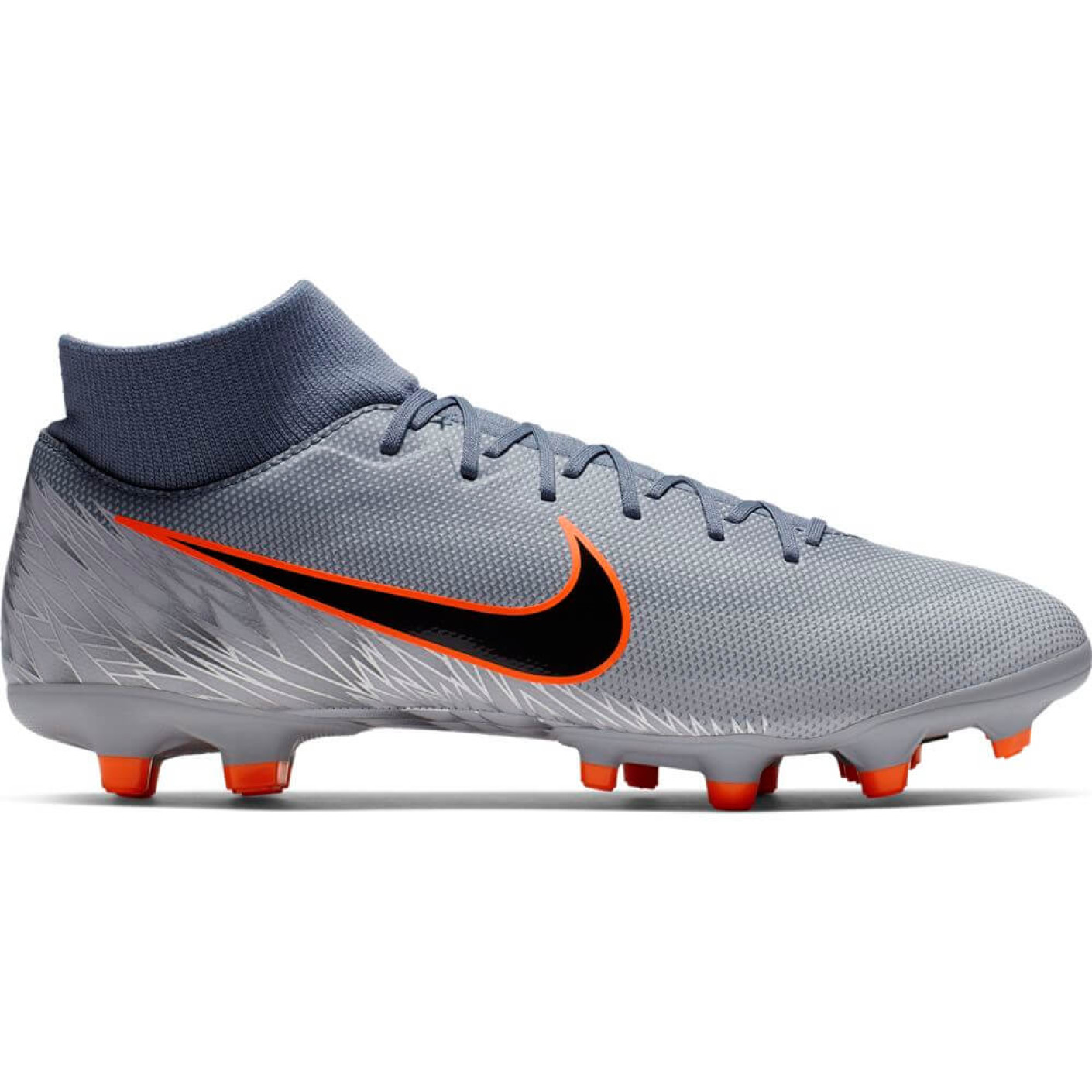 Nike Mercurial Superfly 6 ACADEMY FG Voetbalschoenen Blauwgrijs Oranje Zwart