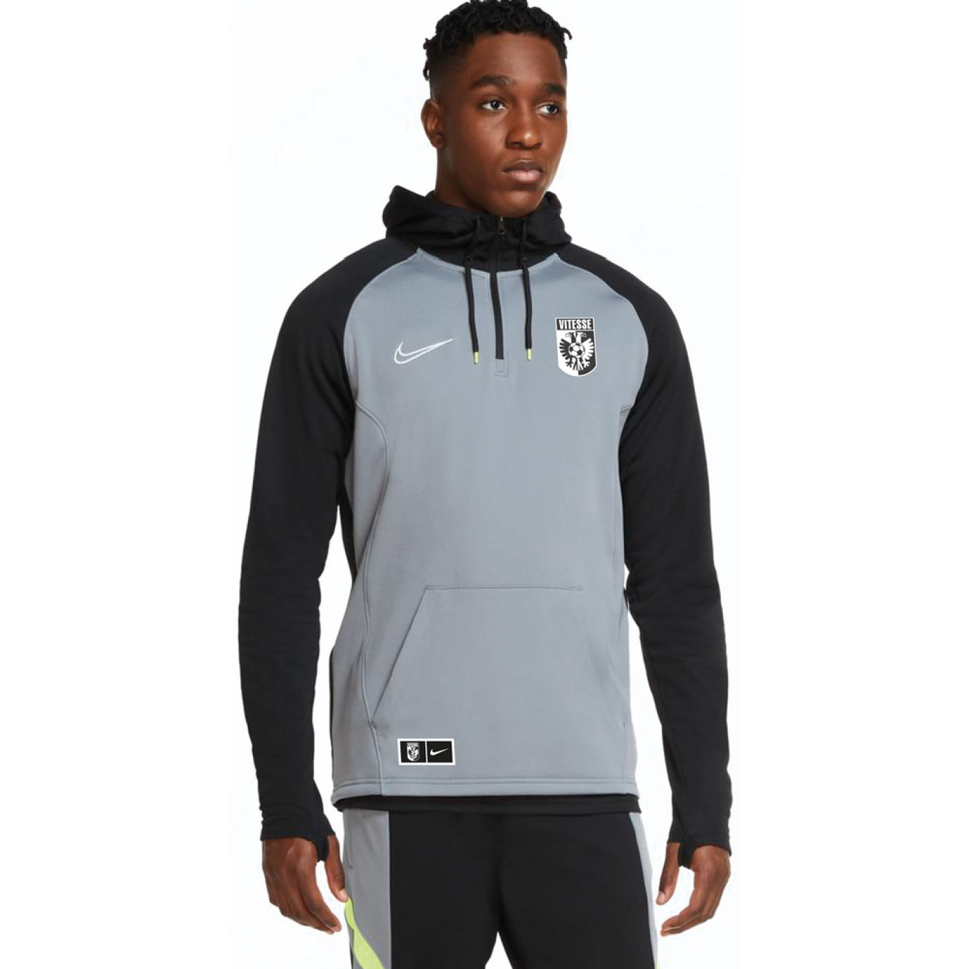 Nike Vitesse Training Hoodie 2020-2021 Grijs Zwart Volt