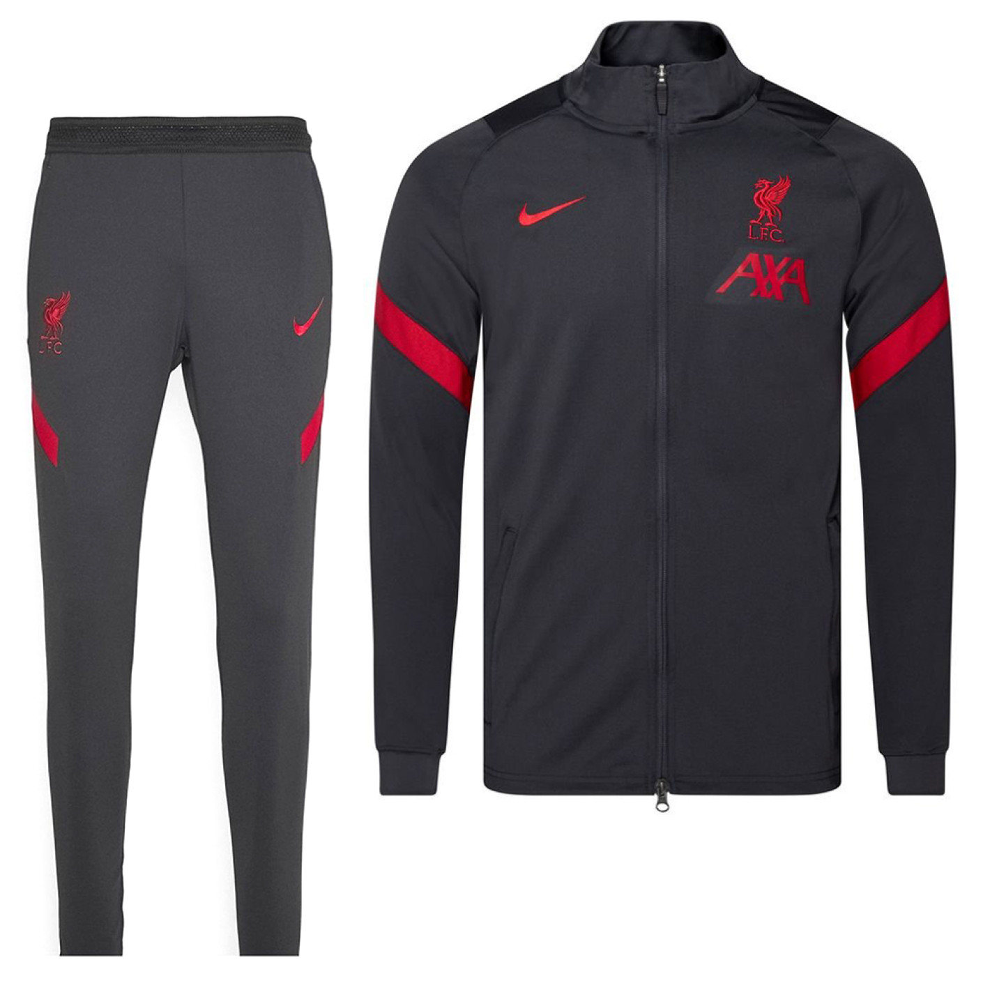 Nike Liverpool Dry Strike Full-Zip Trainingspak 2020-2021 Antraciet