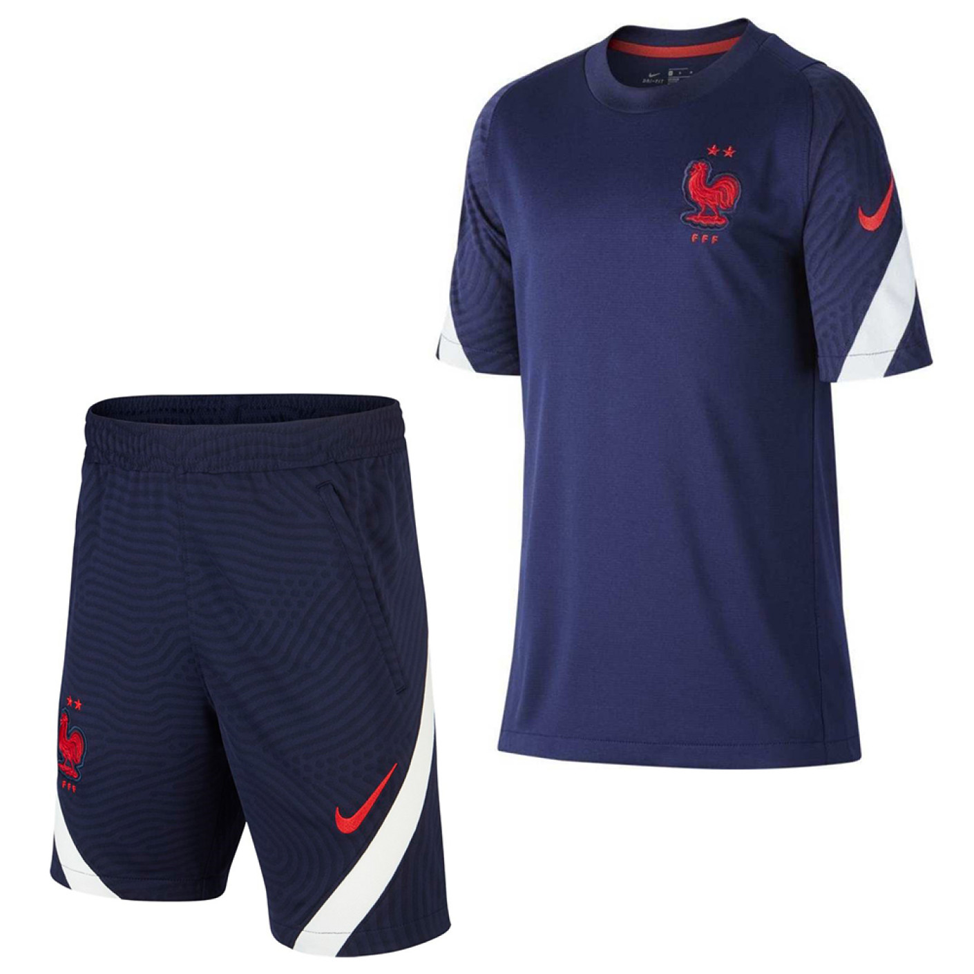 Nike Frankrijk Trainingsset 2020-2022 Kids Donkerblauw