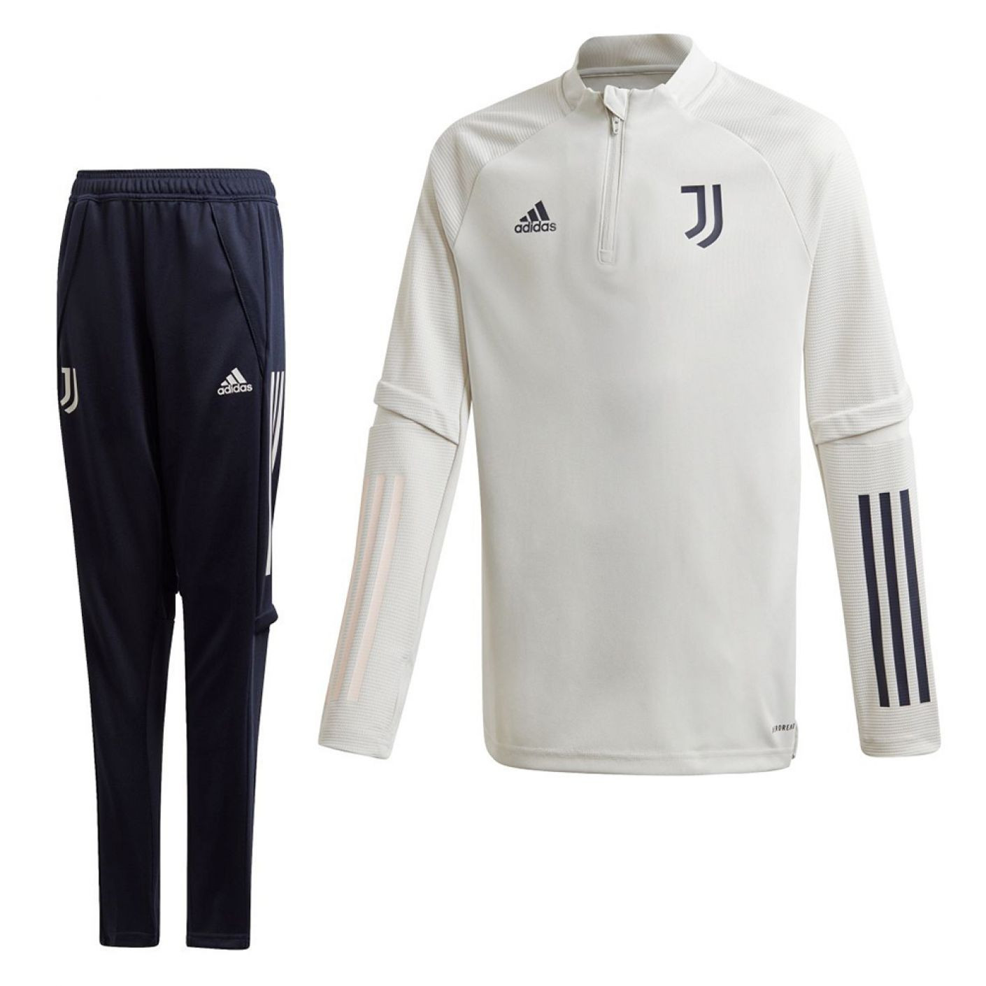 adidas Juventus Top Trainingspak 2020-2021 Kids Lichtgrijs Blauw