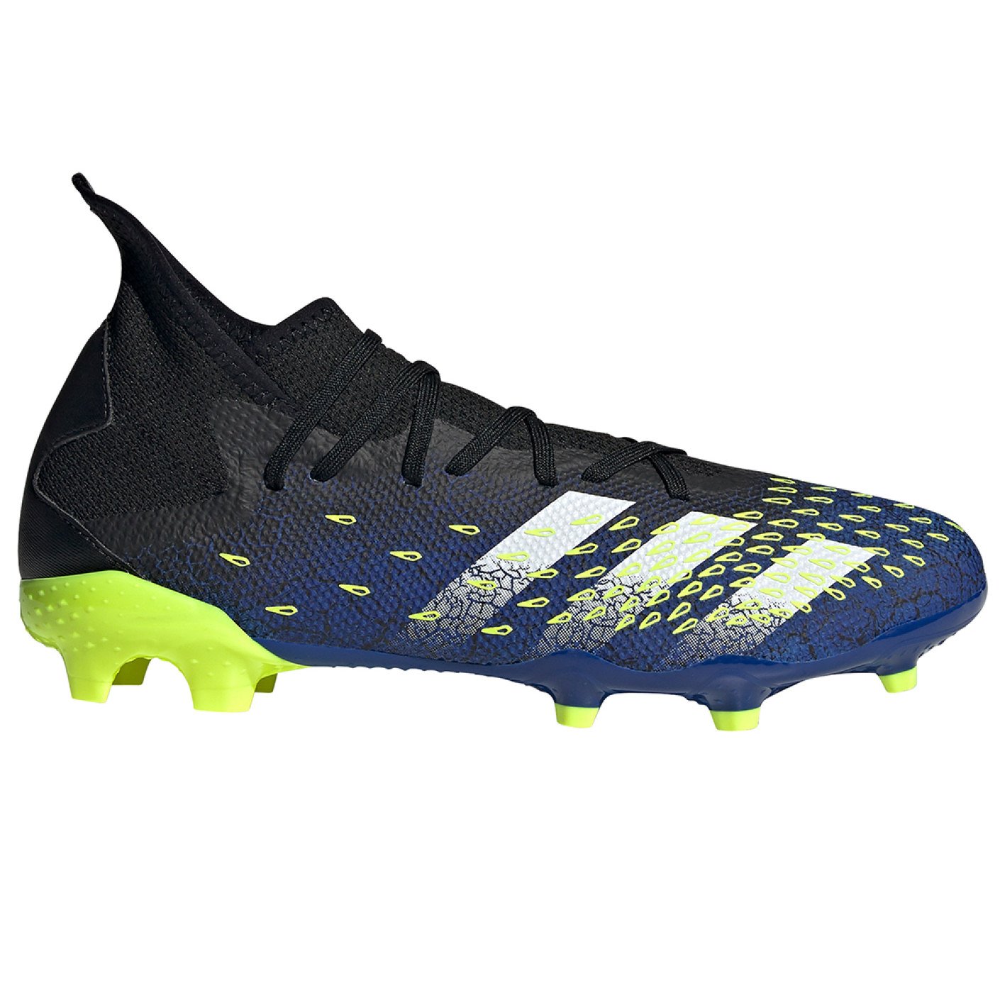 adidas Predator Freak.3 Gazon Naturel Chaussures de Foot (FG) Noir Blanc Jaune