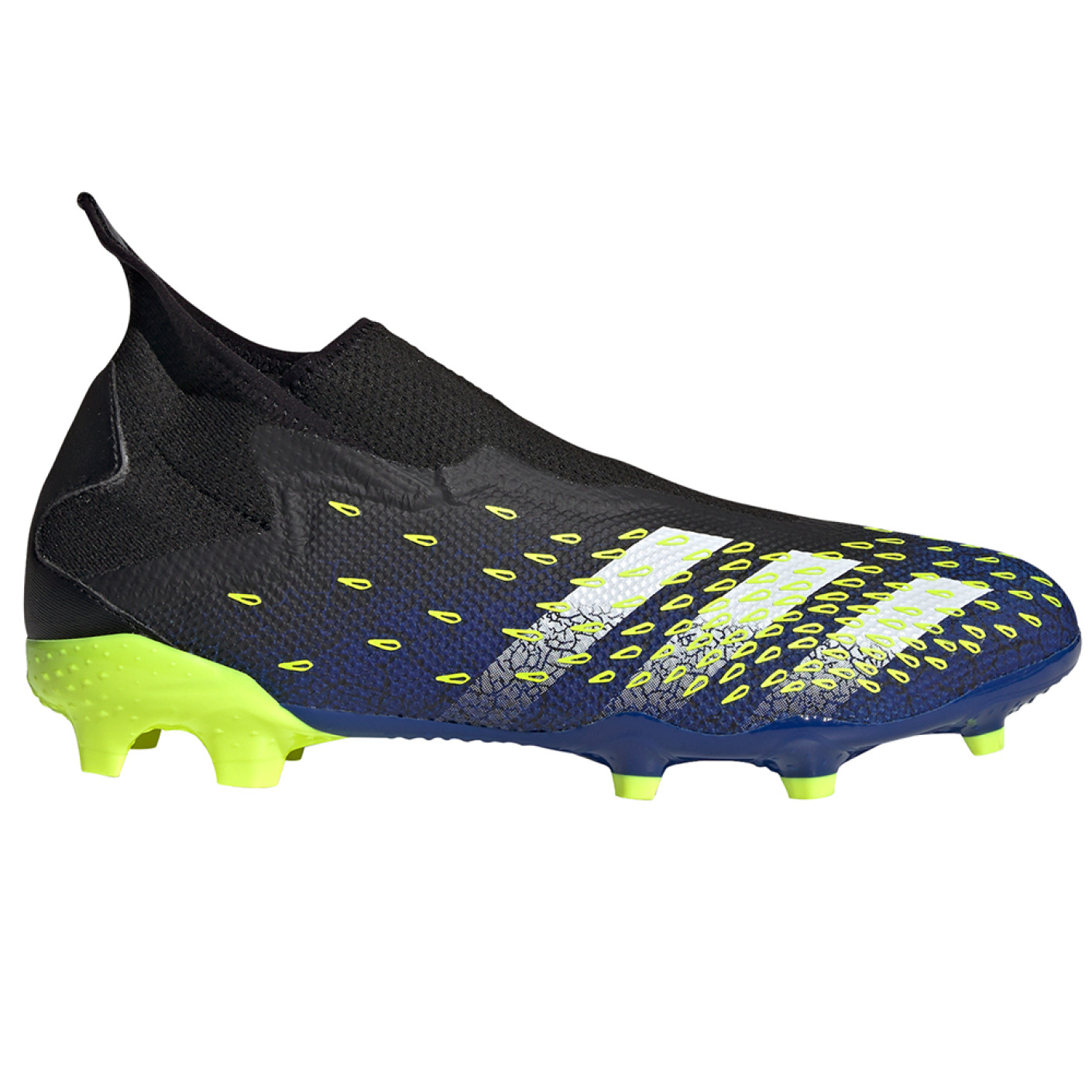 Chaussure de Chaussures de Foot adidas Predator Freak.3 LL Grass (FG) Noir blanc jaune