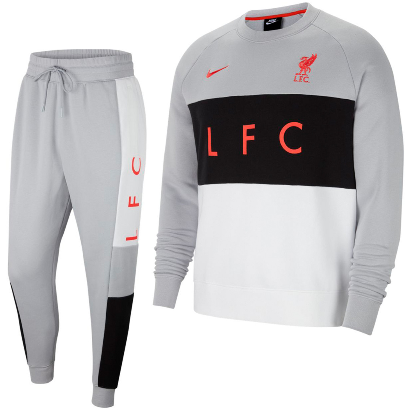 Nike Liverpool NSW Air Fleece Survêtement 2021 Gris Blanc Noir Rouge
