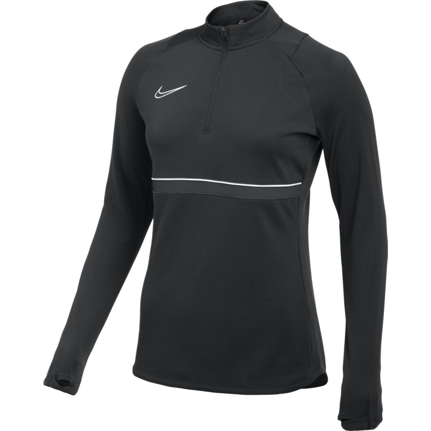 Haut d'Entraînement Nike Dri-Fit Academy 21 pour femme, noir, blanc, anthracite