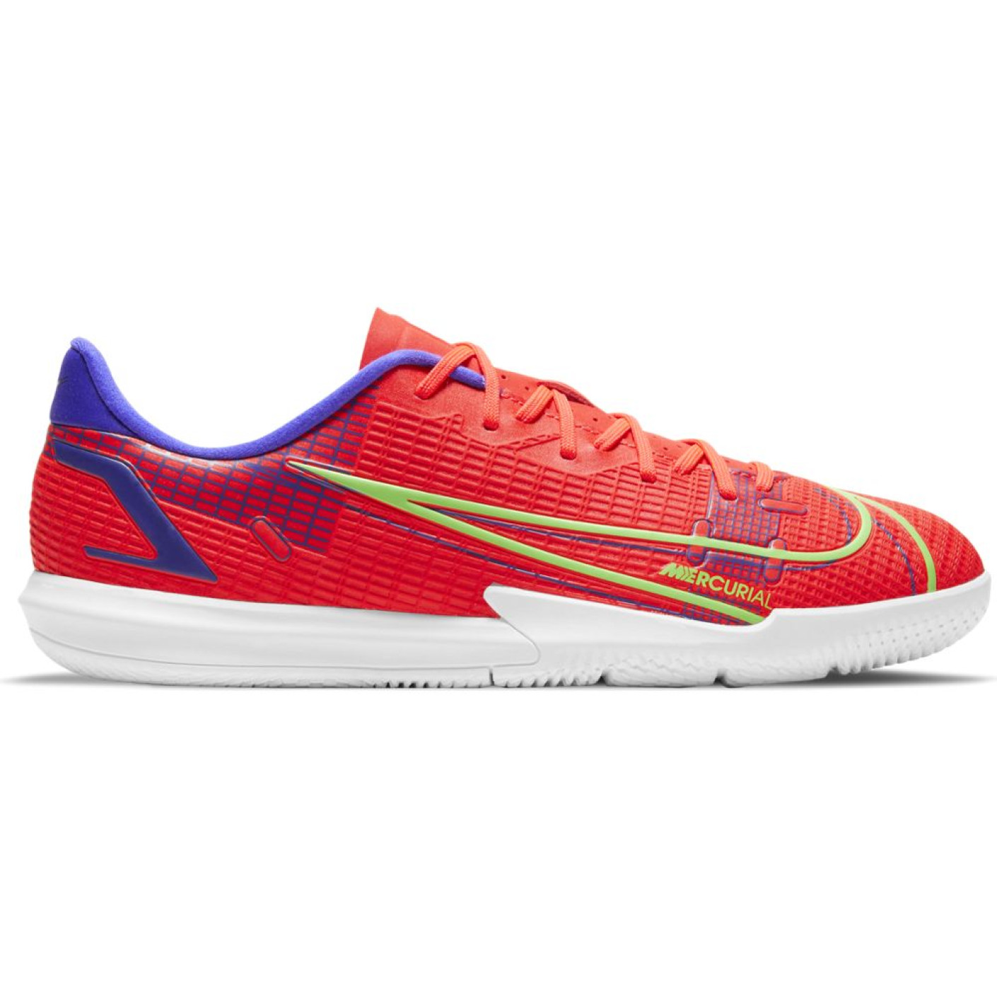 Nike Mercurial Vapor 14 Academy Zaalvoetbalschoenen (IC) Kids Rood Zilver