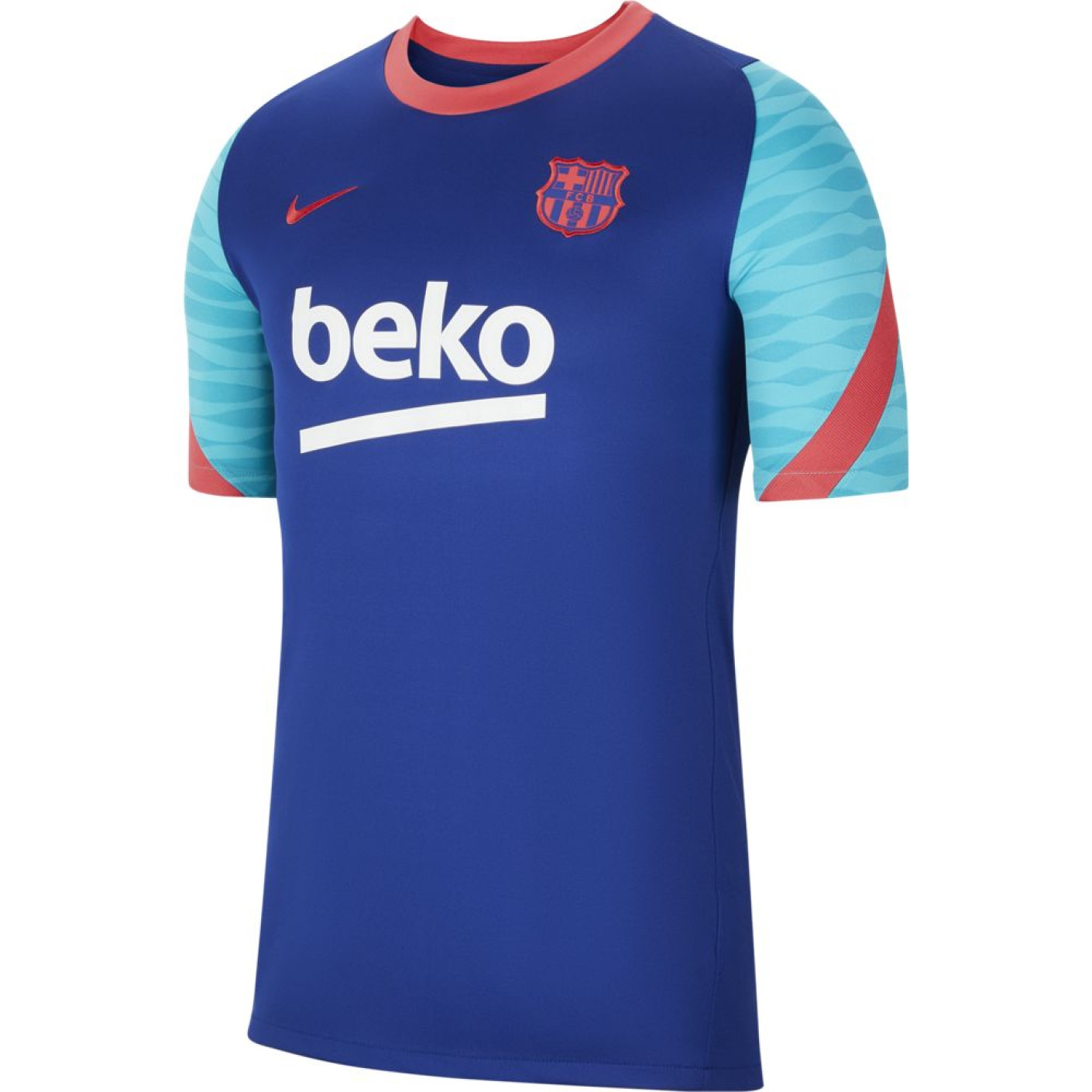 Nike FC Barcelona Strike Trainingsshirt 2021 Blauw Rood