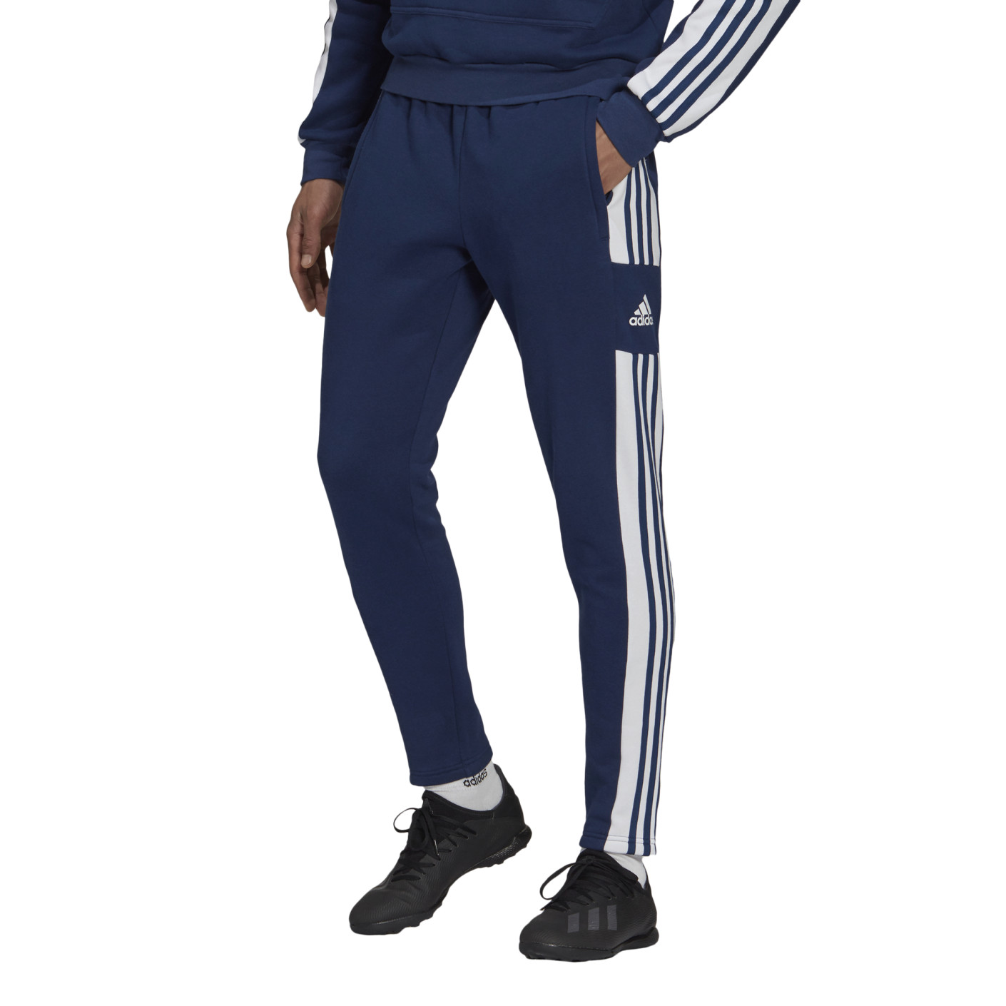 adidas Squadra 21 Sweat Pantalon d'Entraînement Bleu Foncé Blanc